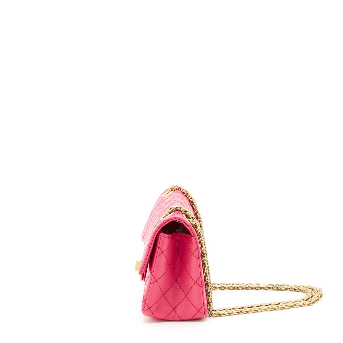 Chanel 2.55 Reissue Flap Aged Calfskin GHW Pink Shoulder Bag