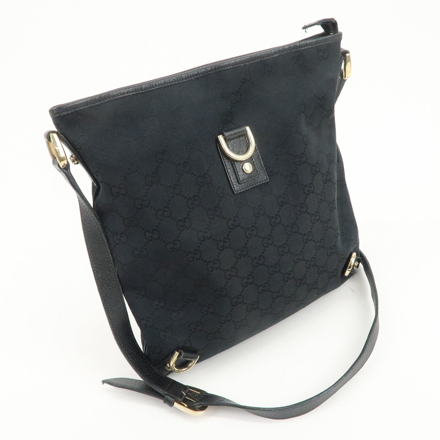 GUCCI Abbey GG Canvas Leather Shoulder Bag Crossbody Bag 131326