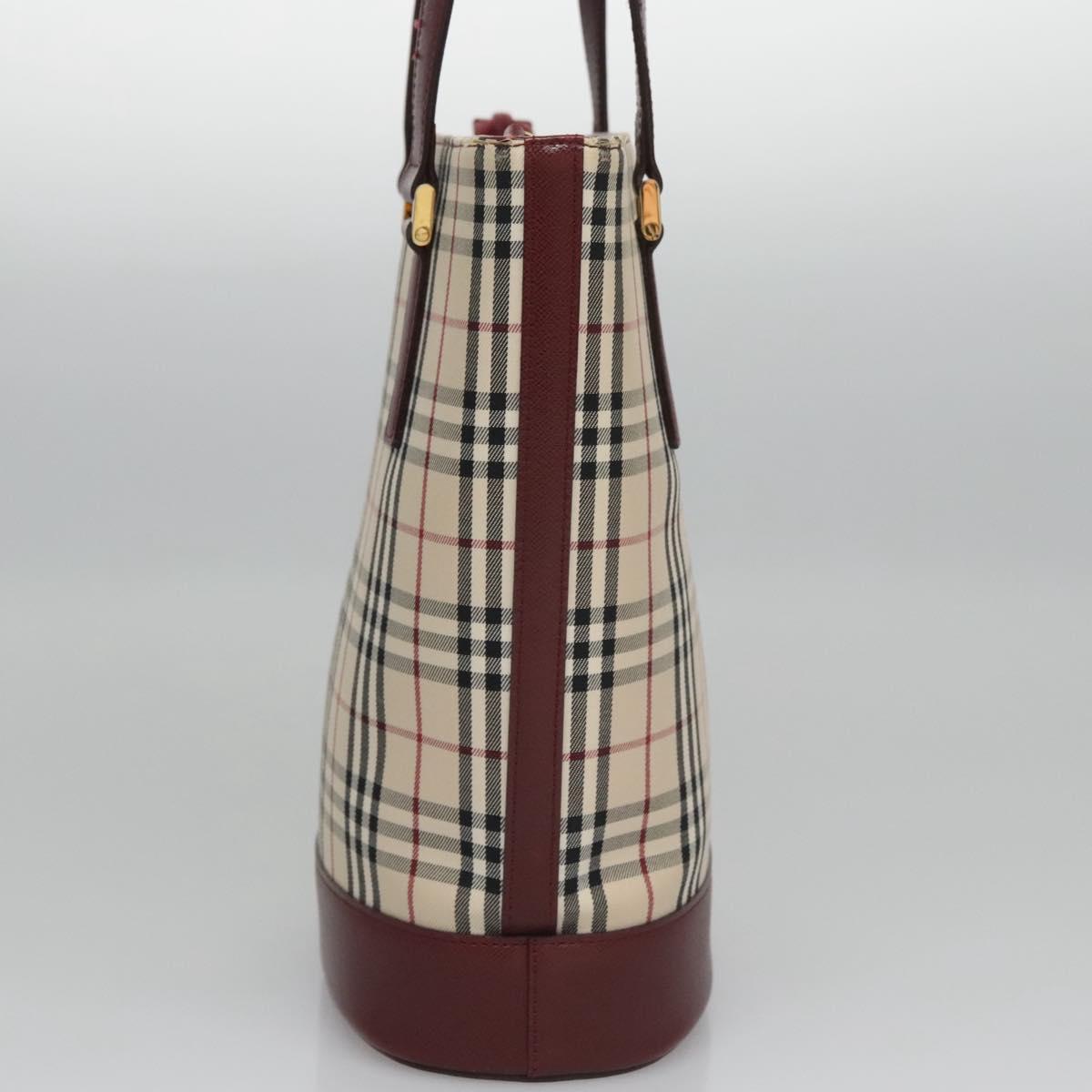 Burberry Nova Check Tote Bag Canvas Beige Tote Bag 71