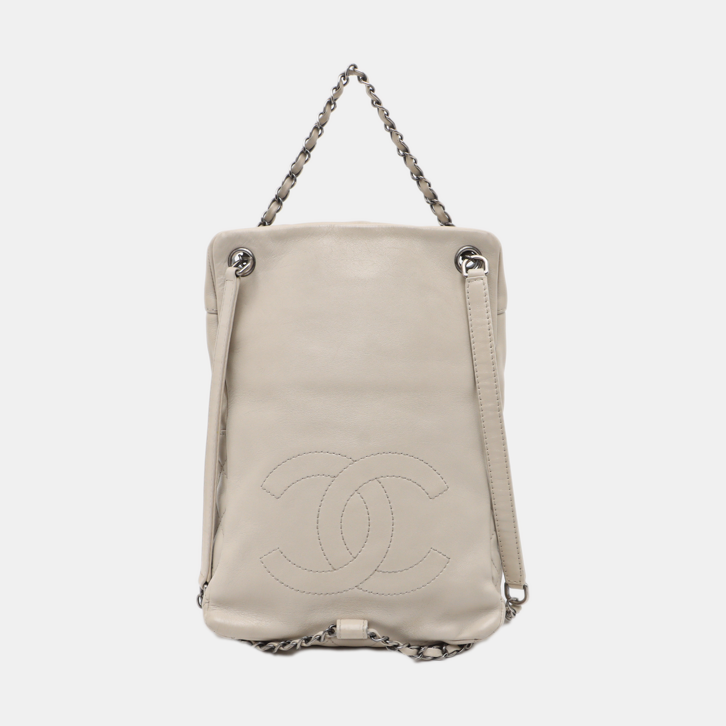 Chanel Seoul Backpack Chalk Calfskin White Leather