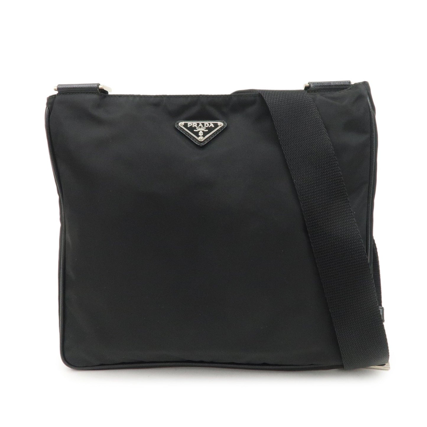 Crossbody Bag Triangle Shoulder Bag d Nylon Black Logo