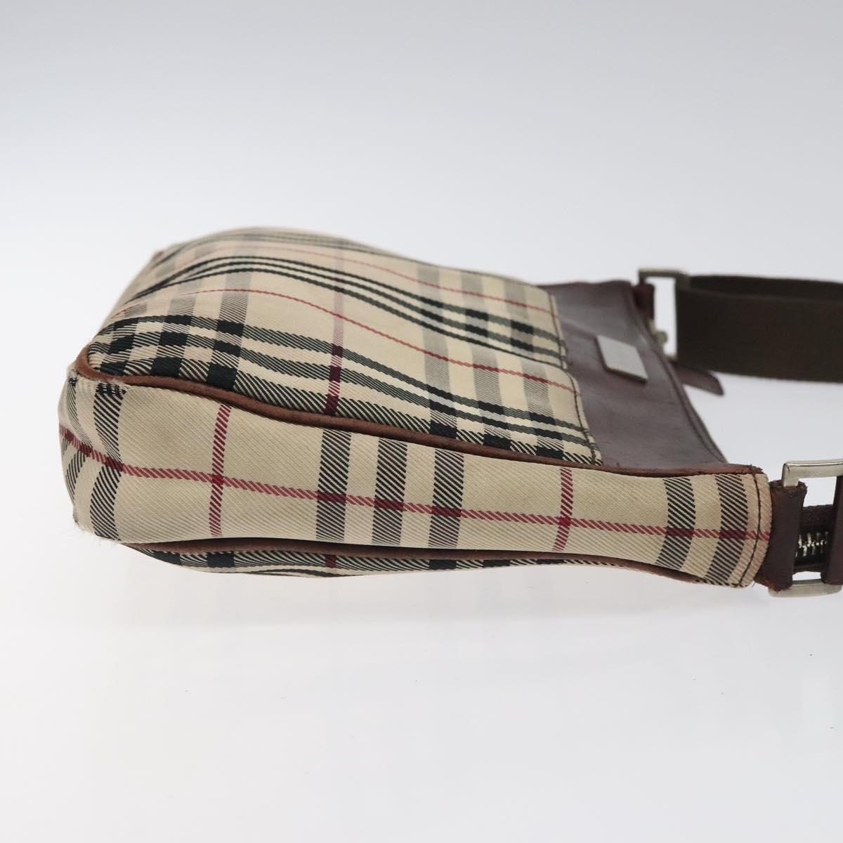 Burberry Nova Check Synthetic Shoulder Bag Beige Shoulder Bag 4