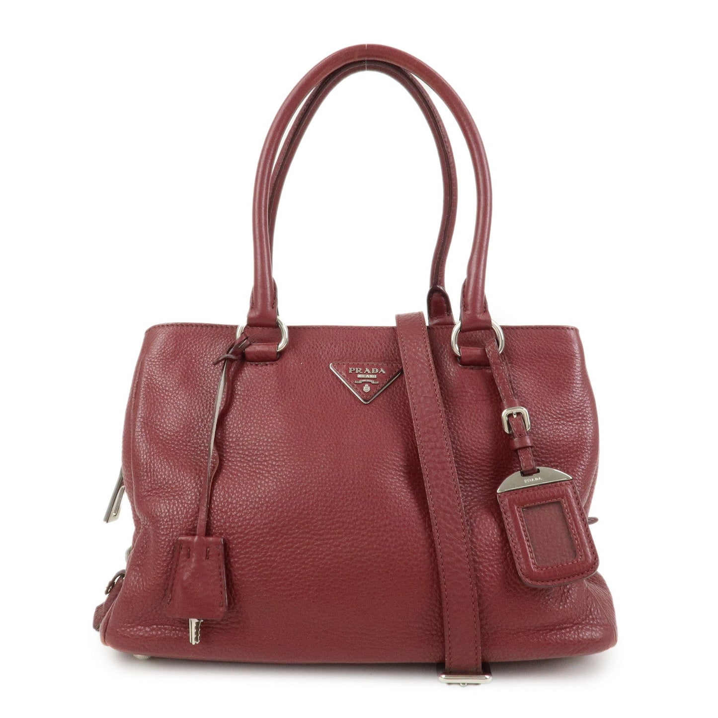 Shoulder Bag Triangle 2Way Bag Hand Bordeaux Logo