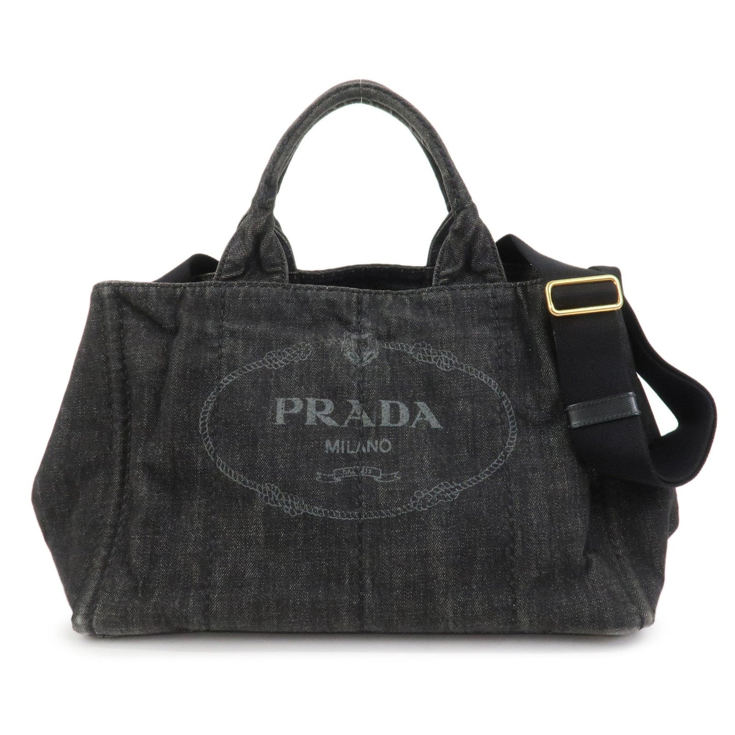 Shoulder Bag Canapa 2Way Bag Hand Bag Denim Black