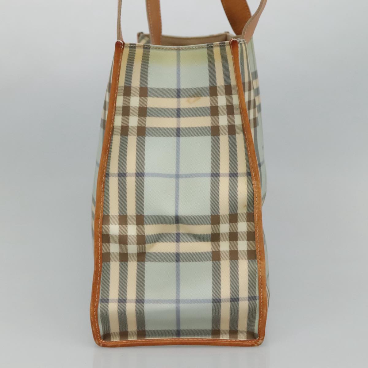 Burberry Nova Check Tote Bag Canvas Blue