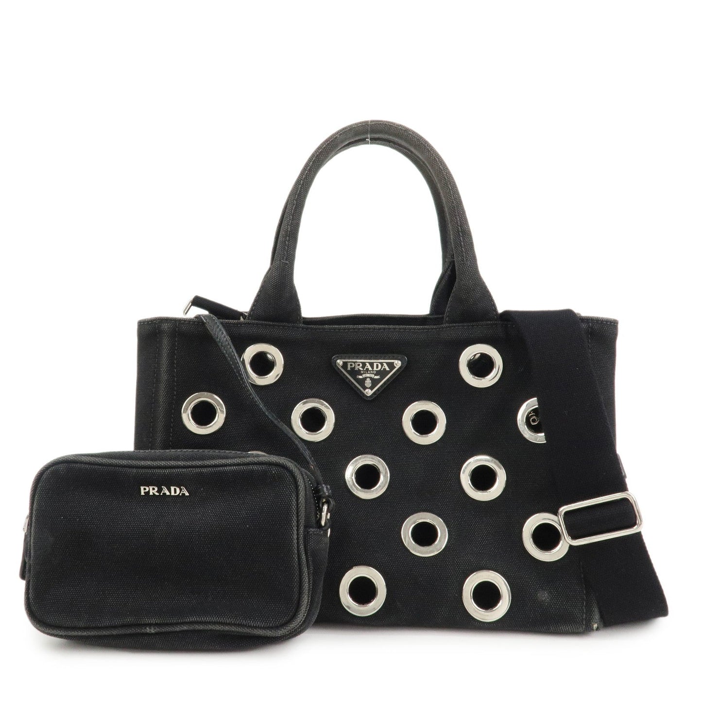 Bag Canapa 2Way Bag Hand Bag Canvas Black Mini Mini Bag Hand Bag Black