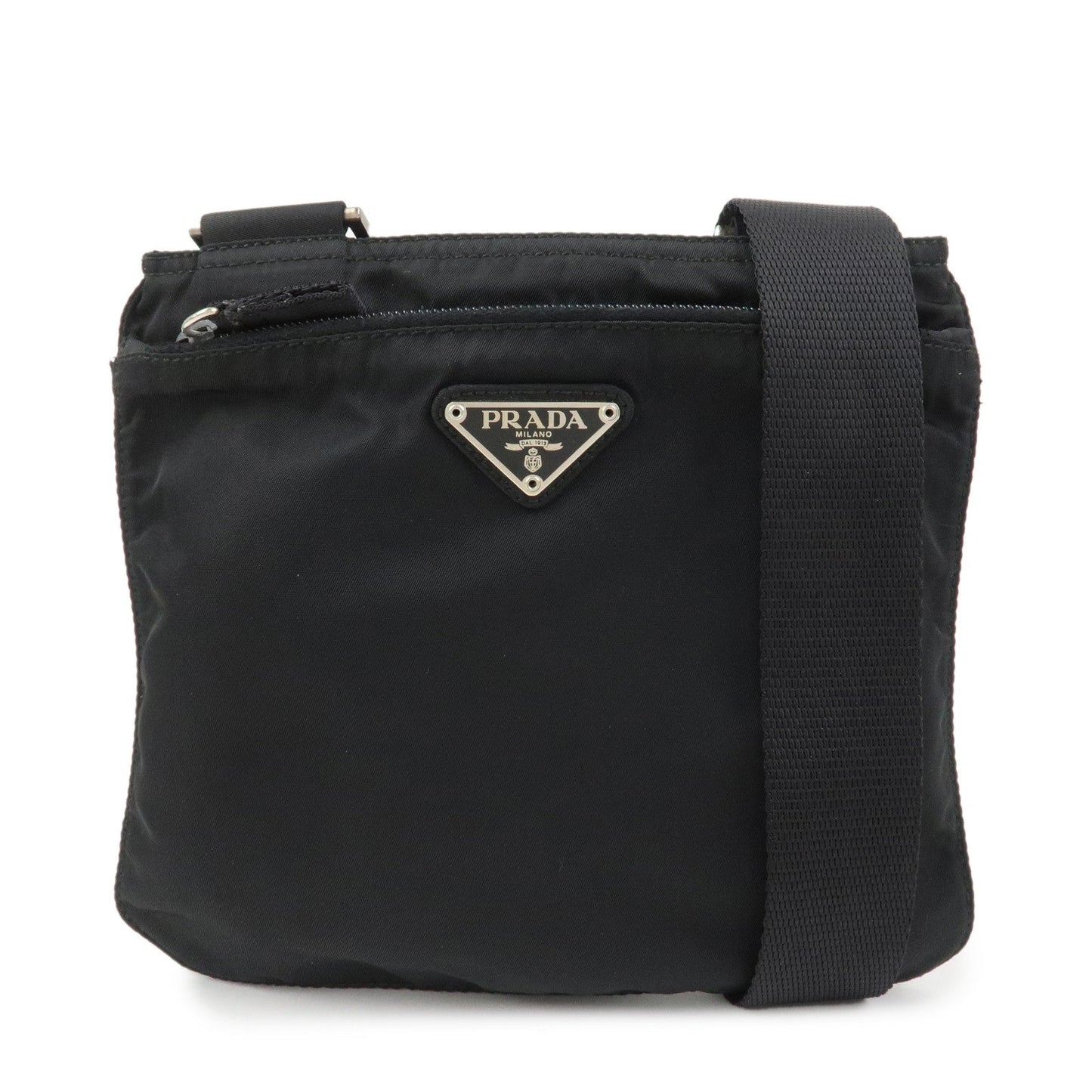 Crossbody Bag Triangle Shoulder Bag 7 Nylon Black Logo