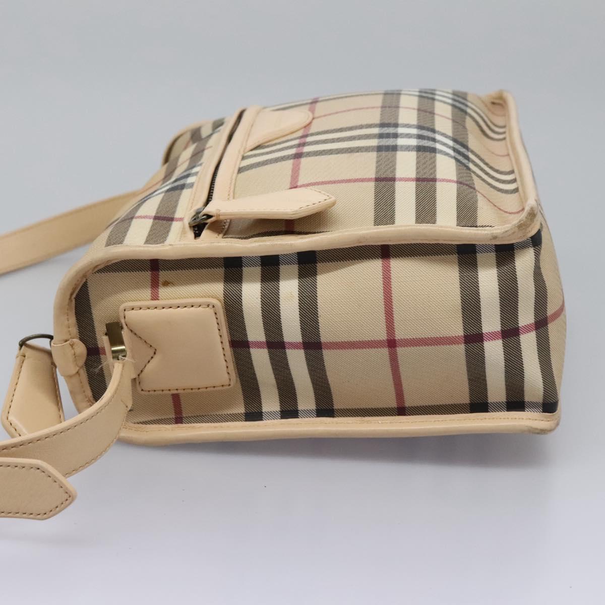 Burberry Nova Check Shoulder Bag Canvas Beige Shoulder Bag 79