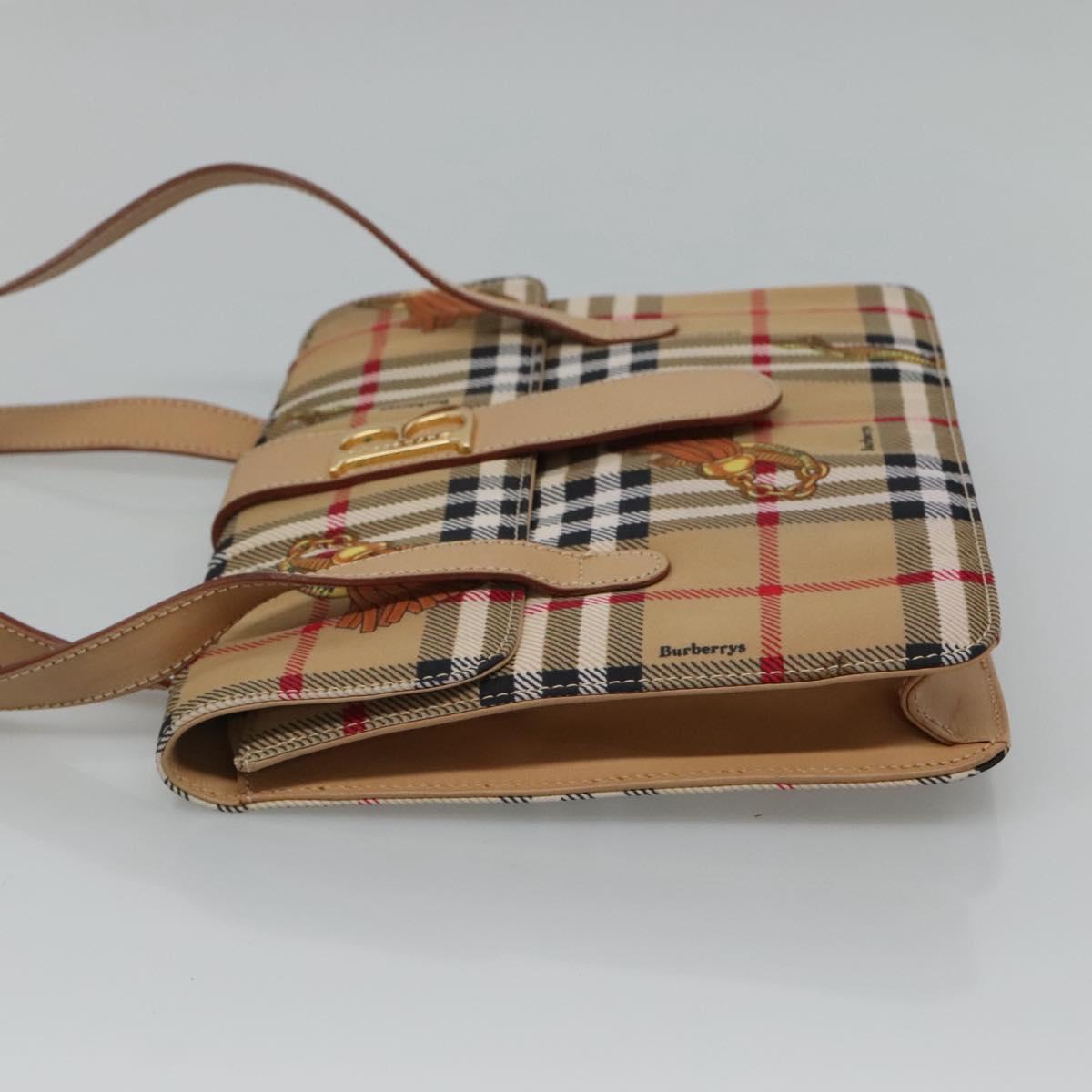 Burberry Nova Check Synthetic Tote Bag Beige