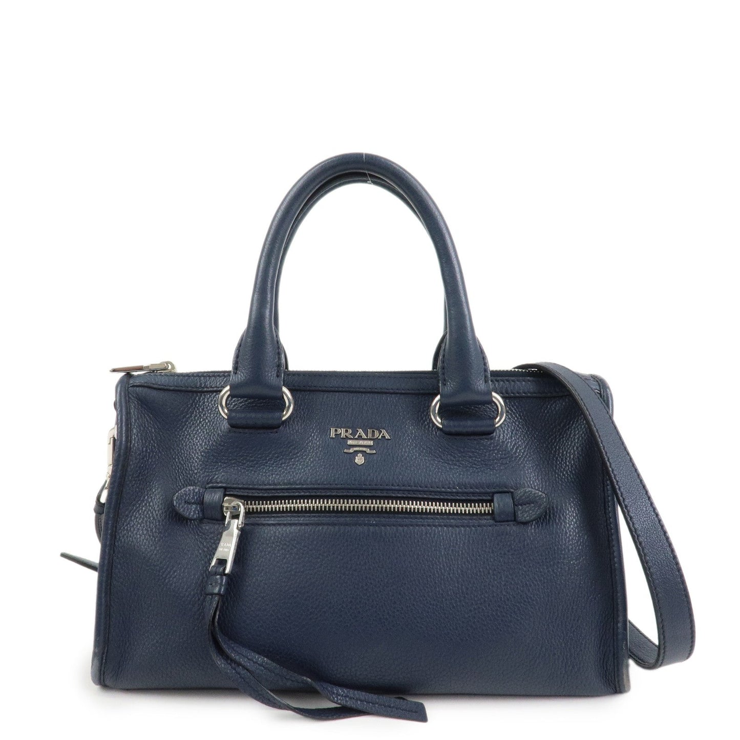 Phenix Bag Hand Bag Leather Vitello Navy Handbag
