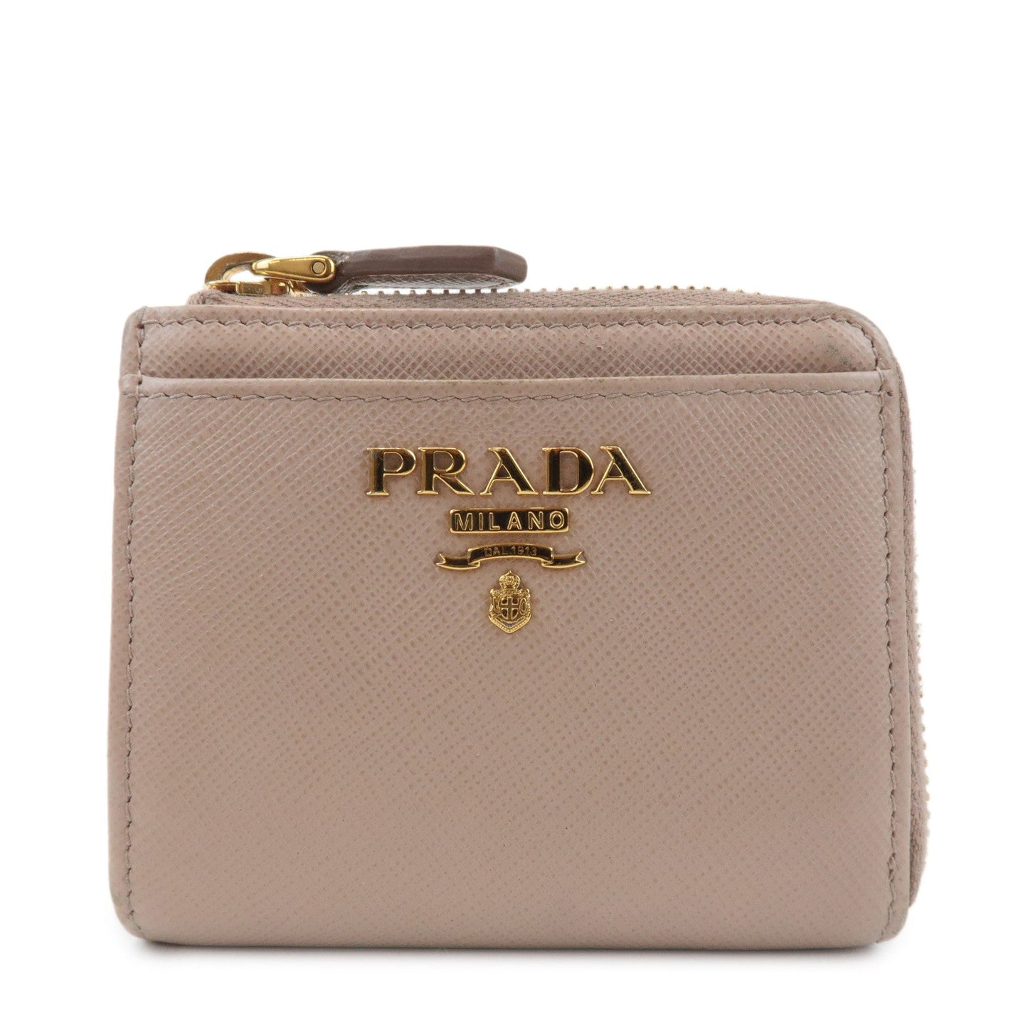 Zippy Coin Case d Leather Saffiano Beige Handbag