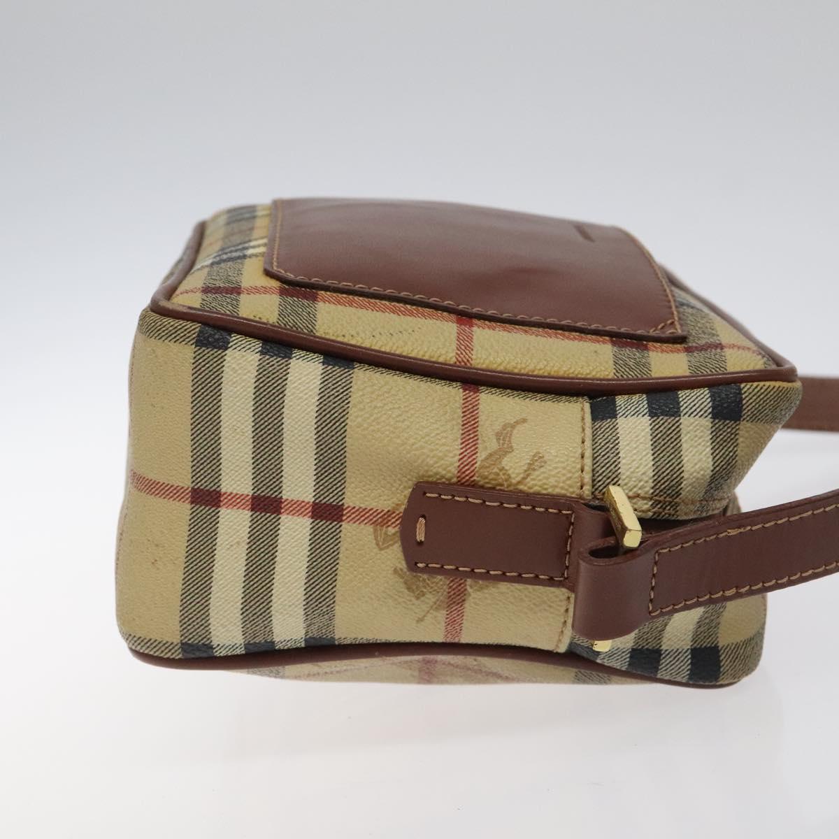 Burberry Haymarket Shoulder Bag Canvas Beige Shoulder Bag 1