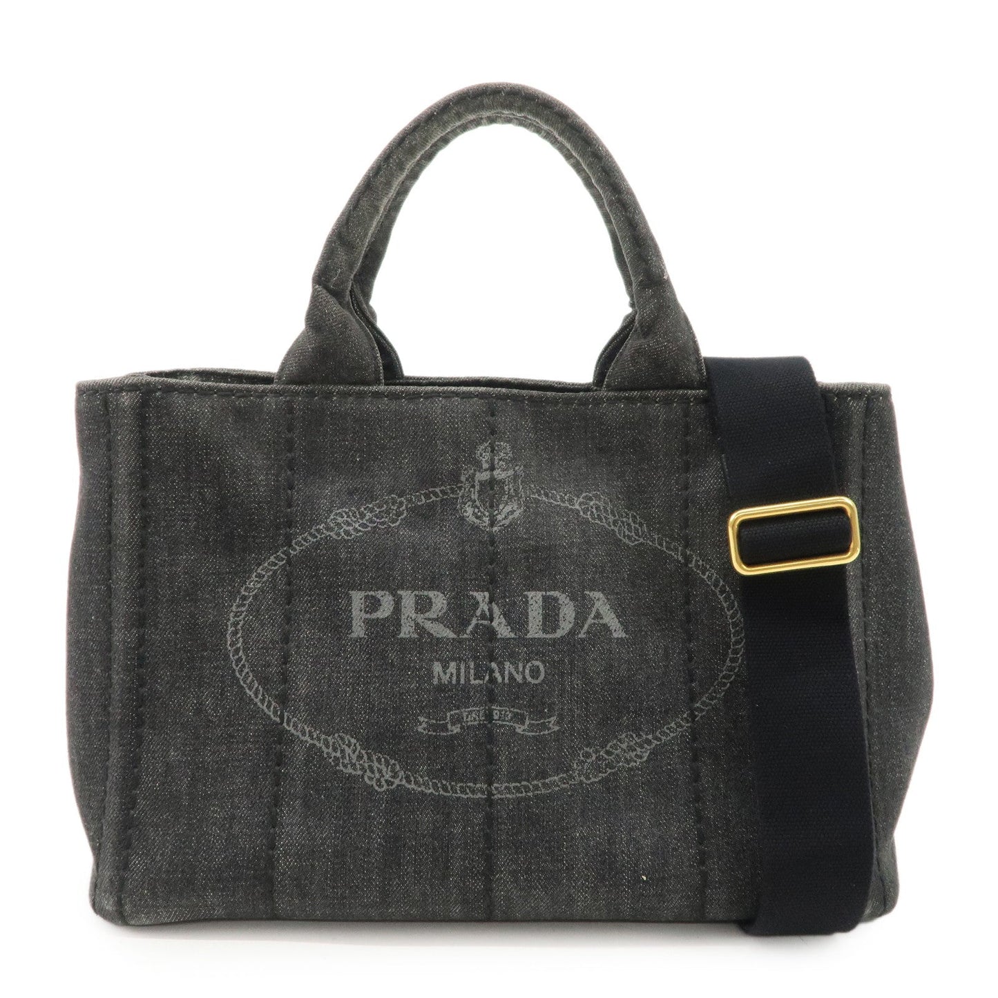 Tote Bag Canapa 2Way HDW d Denim Gold Gray