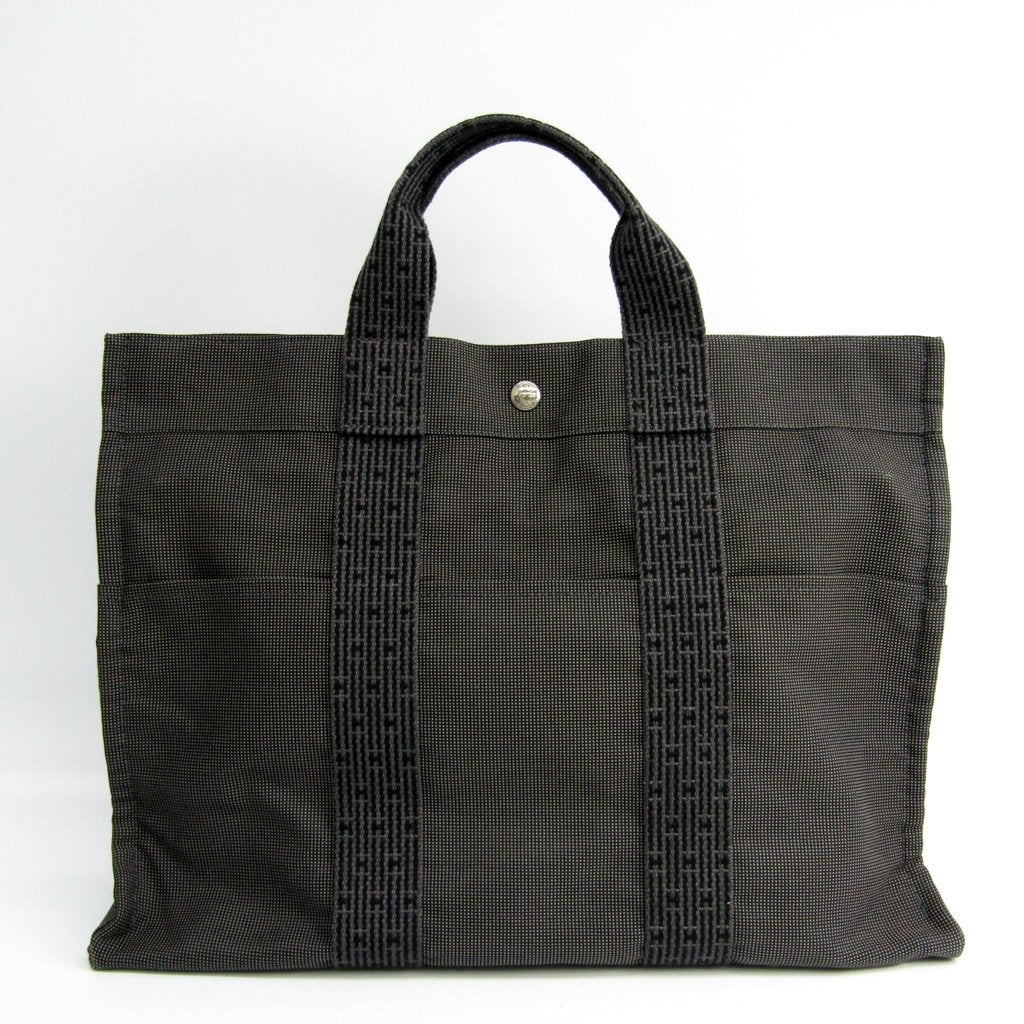 Hermes Luxury Gray Herline Mm Tote (Sha ) Canvas Tote Bag