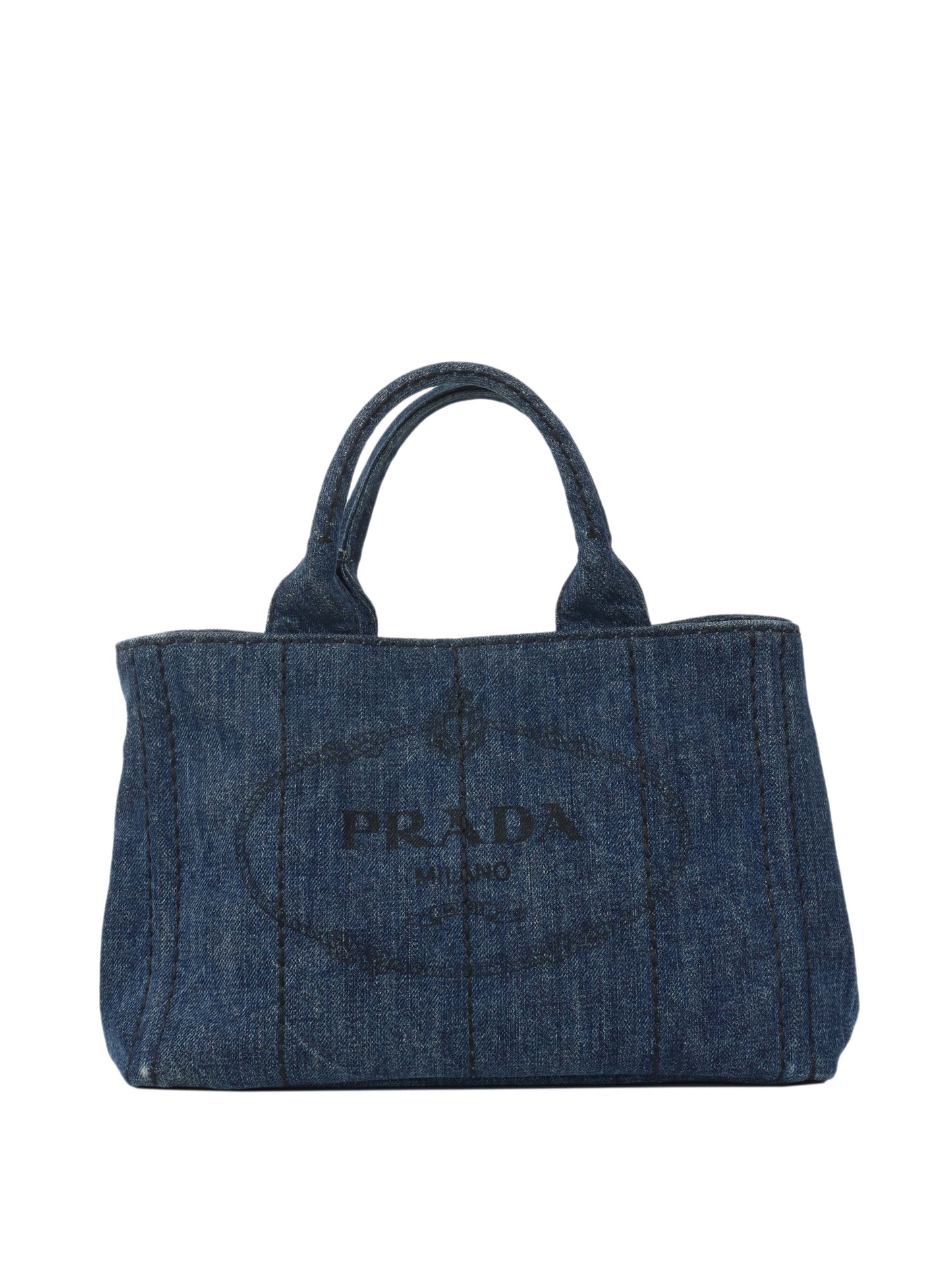 Prada Tote Bag Canapa Tote Denim Small
