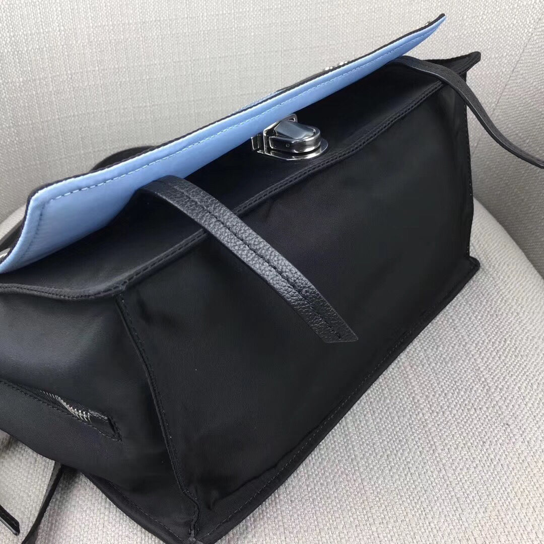 Prada Etiquette Bag In With Stud Trim Nylon Metal Travel Bag