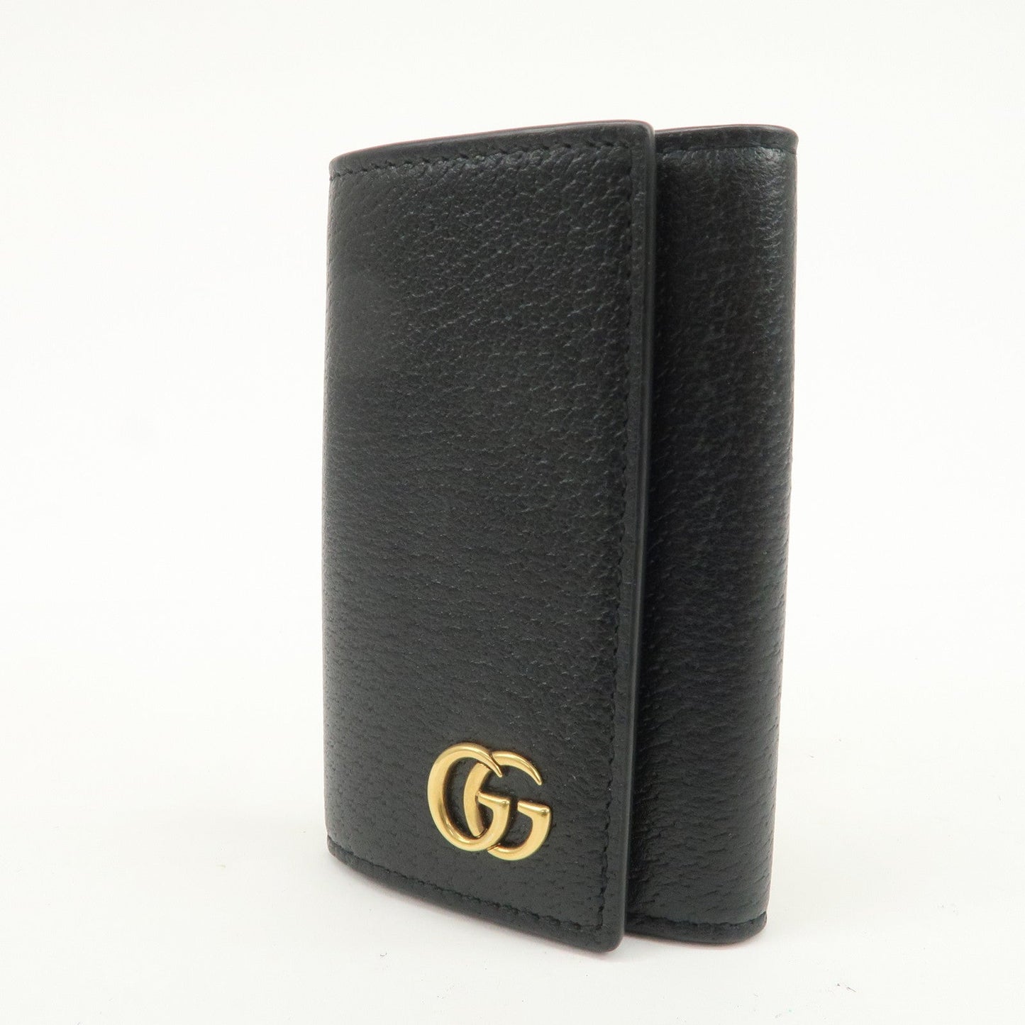 GUCCI GG Marmont Leather 6 Rings Key Case Black 435305