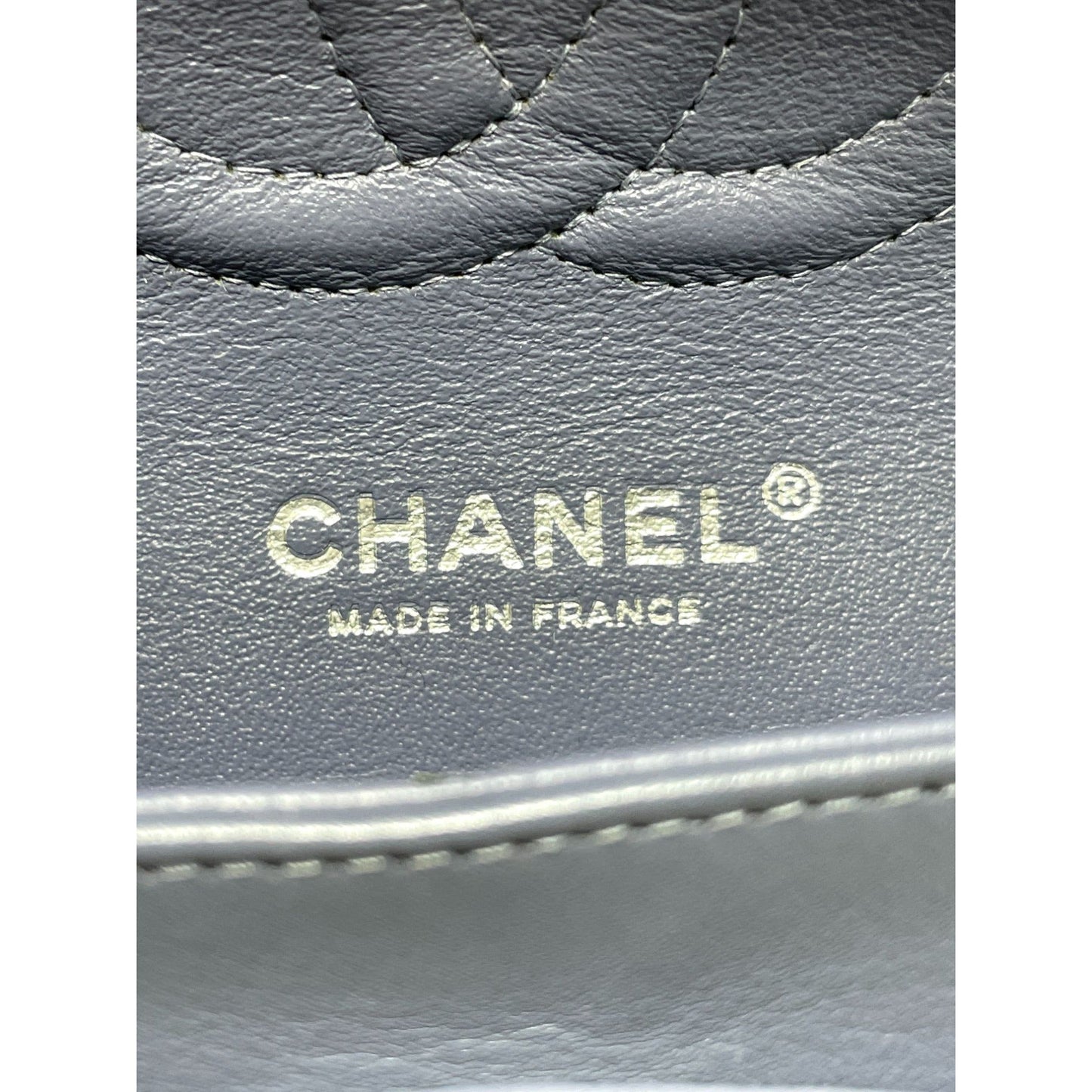 Chanel Chanel Classic Patent Medium Double New Bag - Grey
