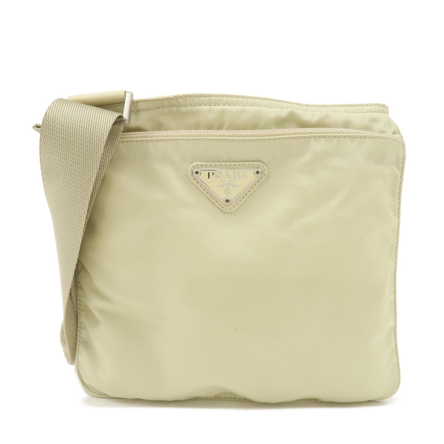Crossbody Bag Triangle Shoulder Bag d Nylon Beige Logo
