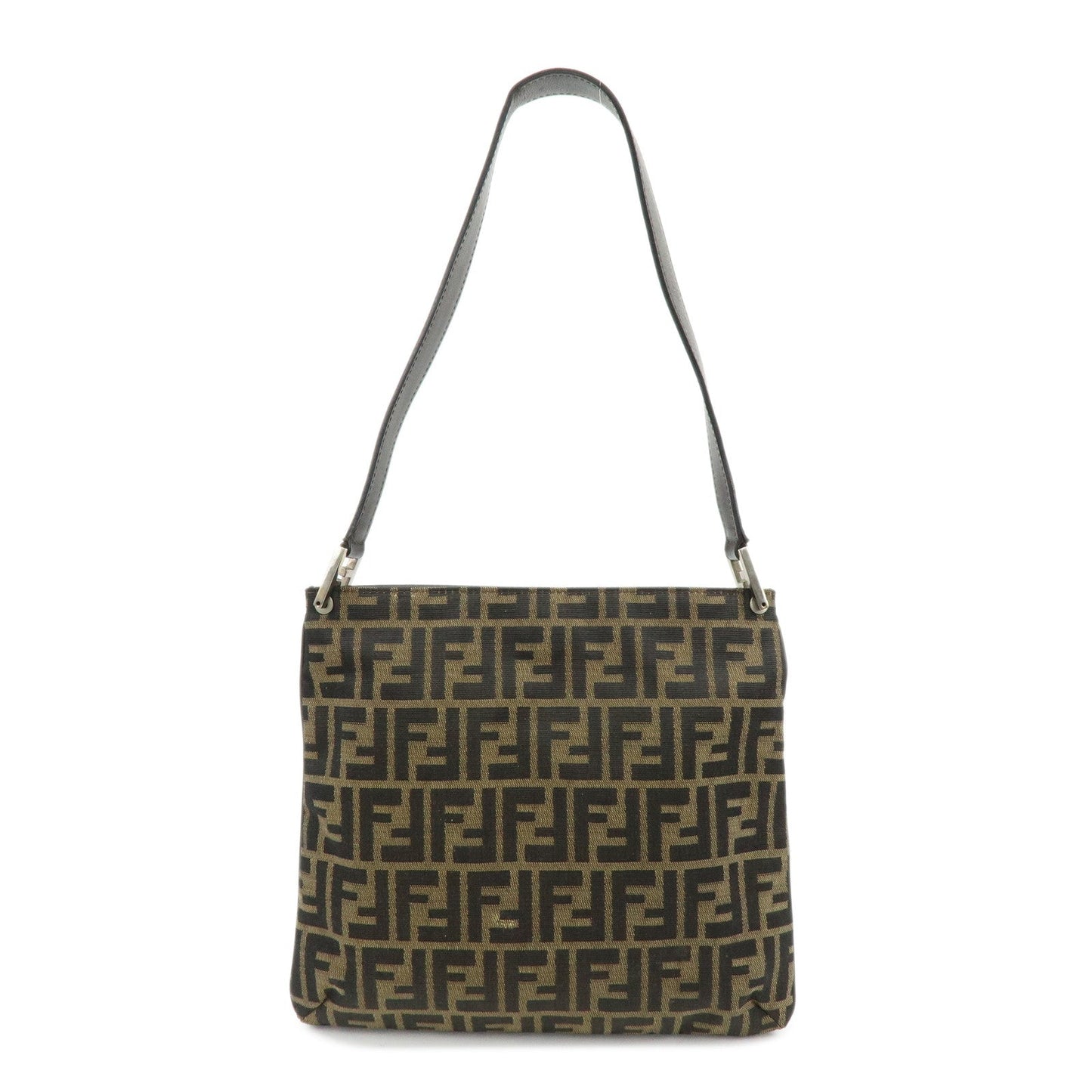Shoulder Bag Zucca 2 Leather Canvas Black