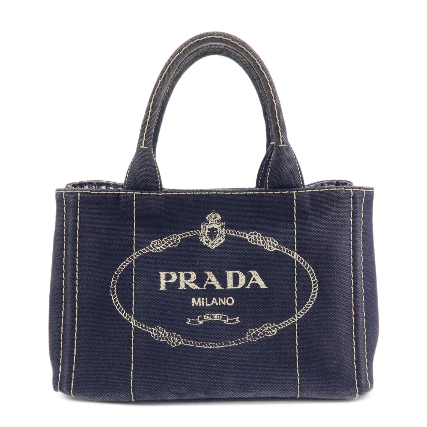 Tote Bag Canapa 2Way Hand Bag Denim Navy Mini