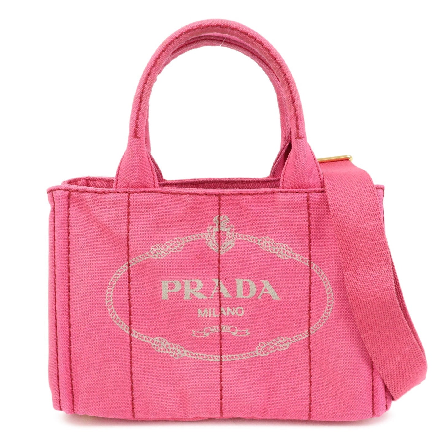 Shoulder Bag Triangle Canapa 2Way Hand Pink Mini Logo