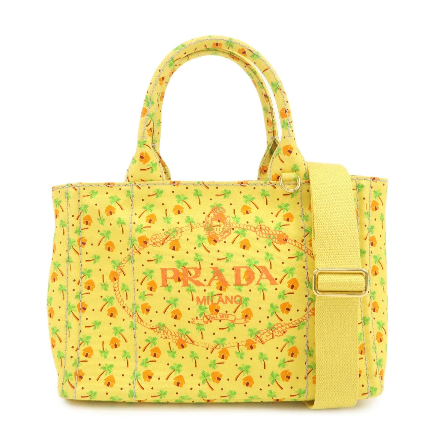 Bag Canapa 2Way Bag Hand Bag Canvas Yellow Orange Mini Bag
