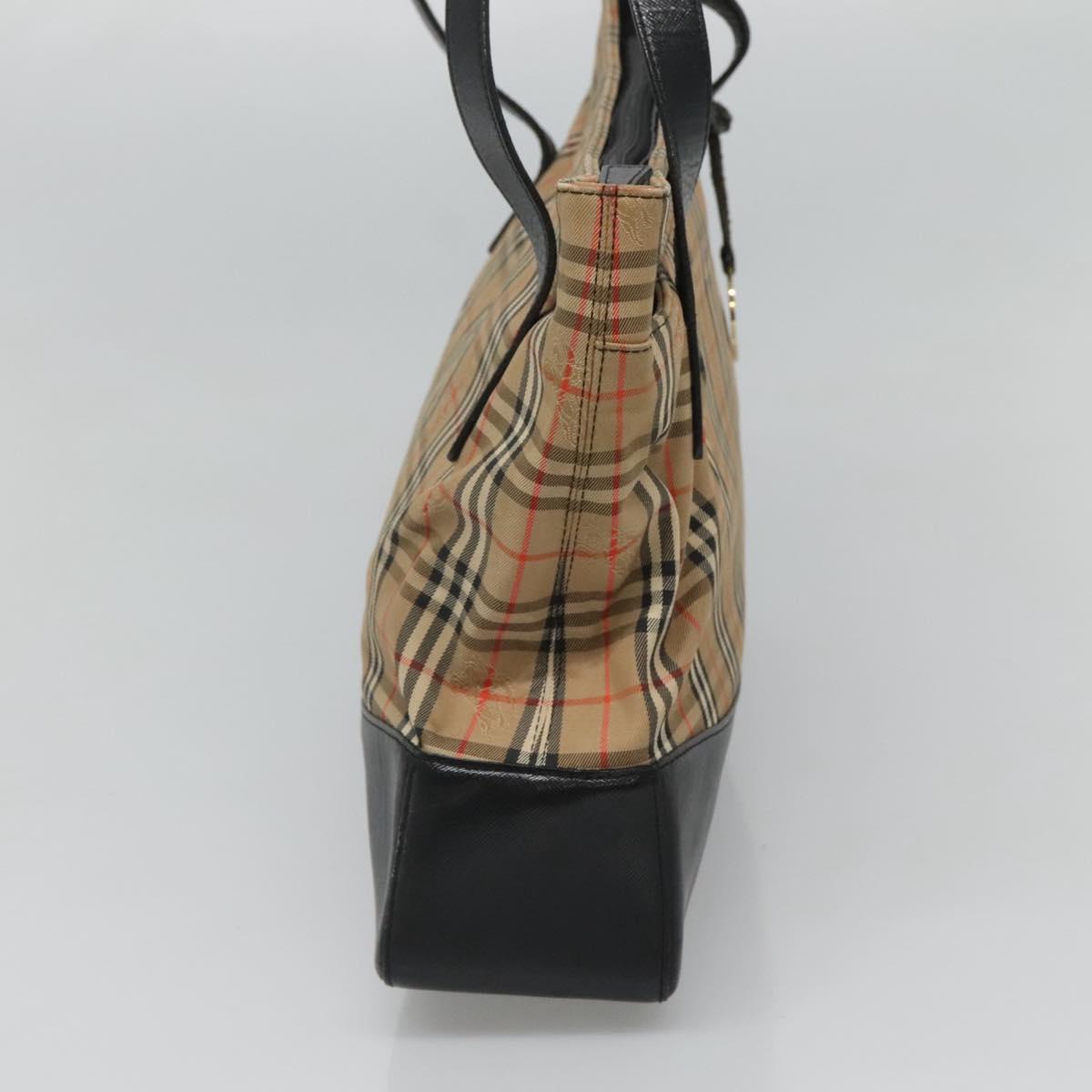 Burberry Nova Check Tote Bag Canvas Beige Tote Bag 25