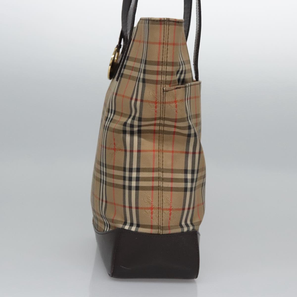 Burberry Nova Check Tote Bag Canvas Beige Tote Bag 132