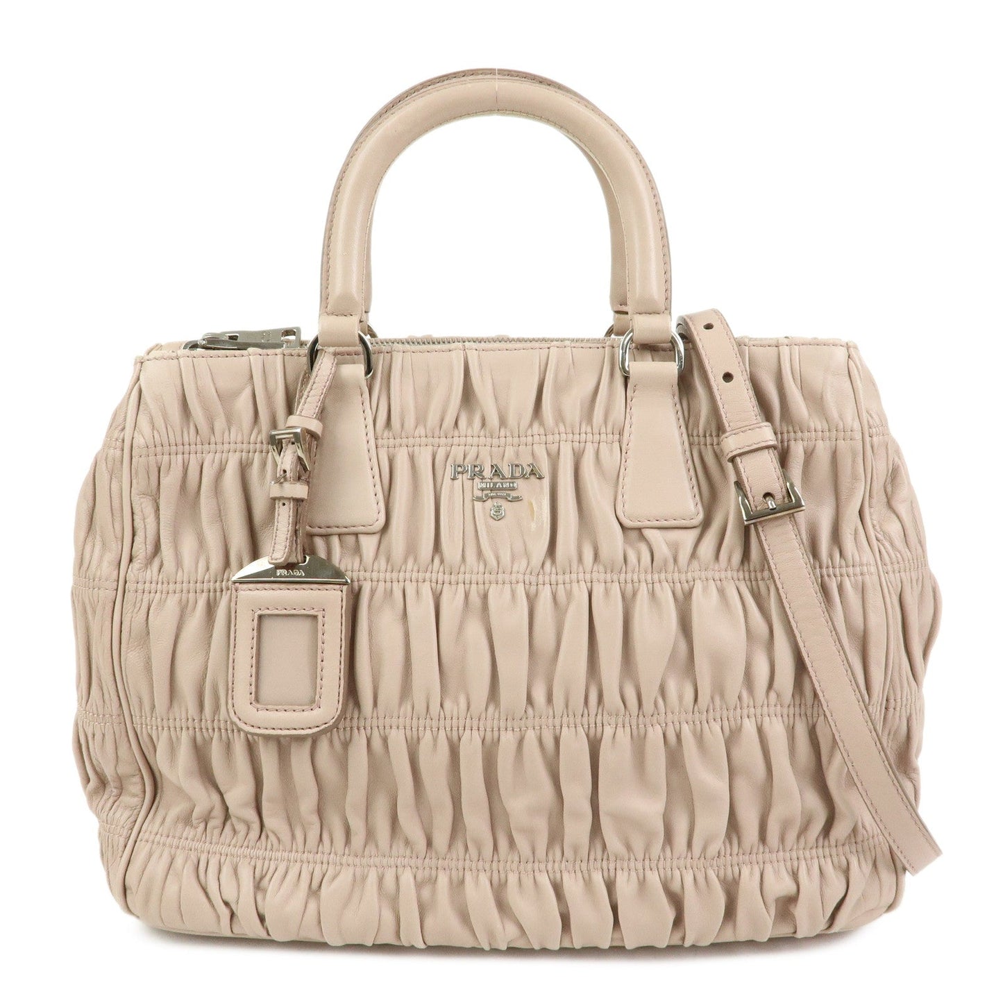 Shoulder Bag Nappa Gaufure 2Way Hand Bag Leather
