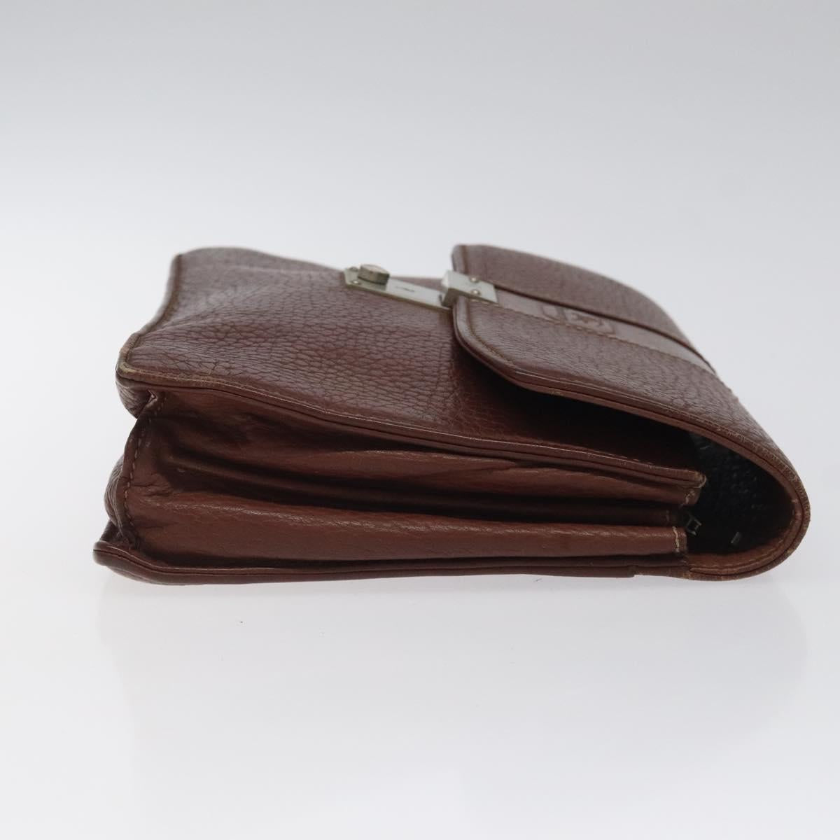 Burberry Clutch Bag Leather Brown