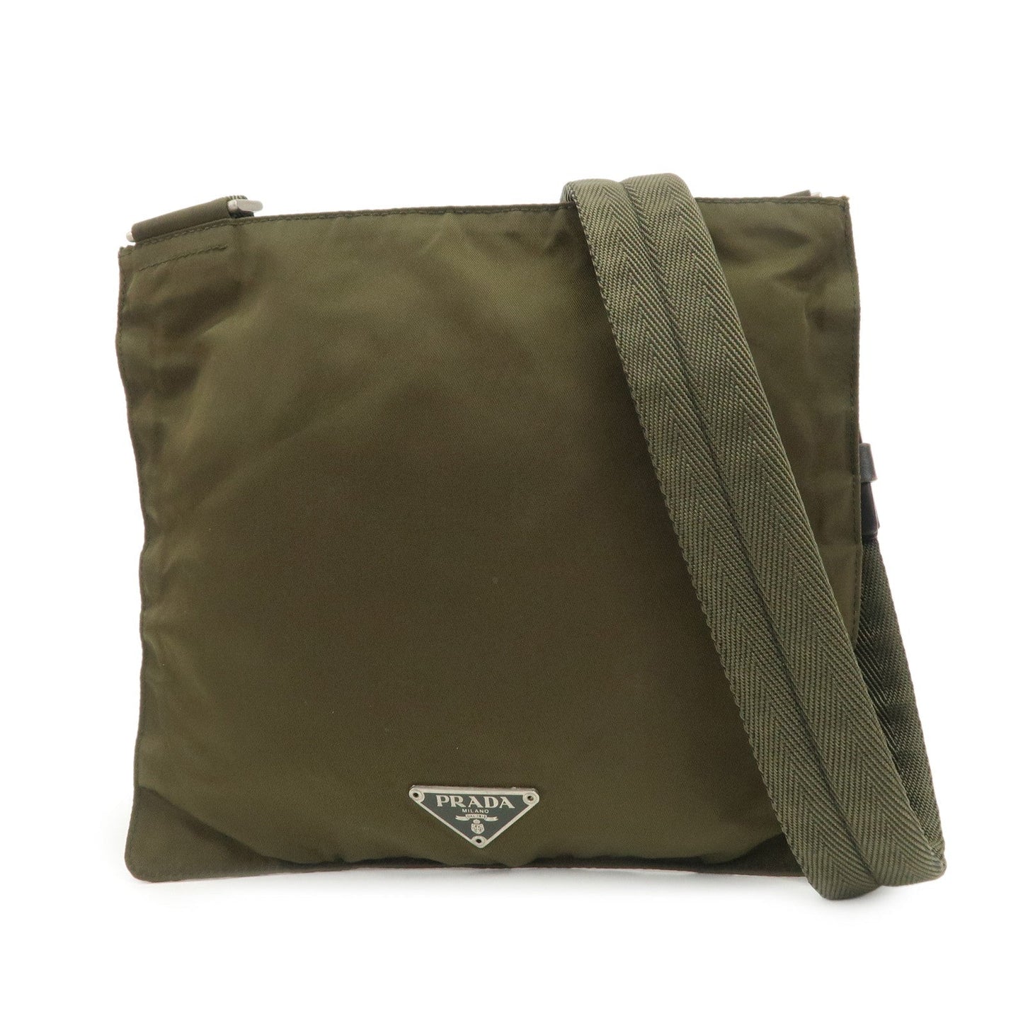 Crossbody Bag Shoulder Bag Khaki Leather Nylon Black