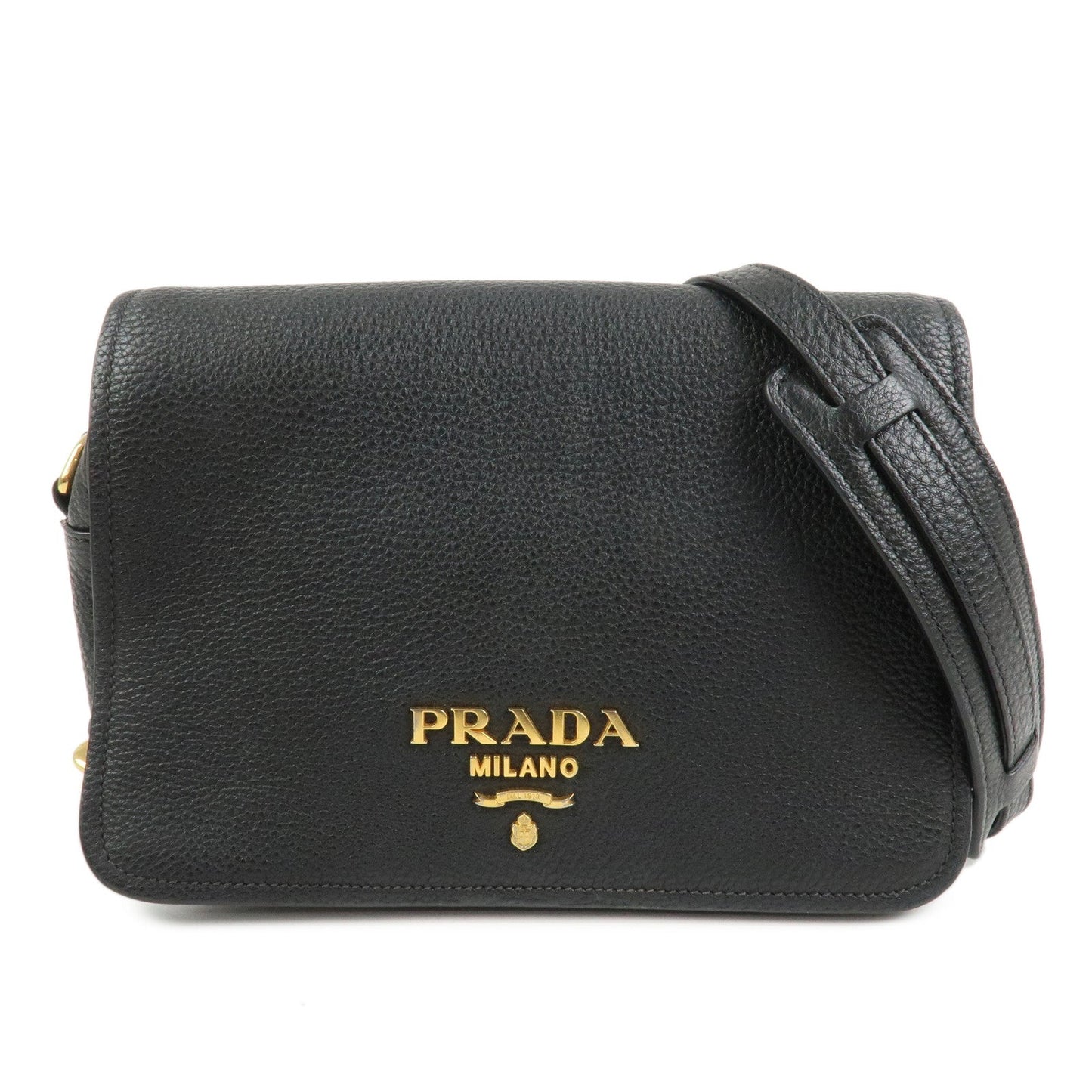 Shoulder Bag Leather Black Logo