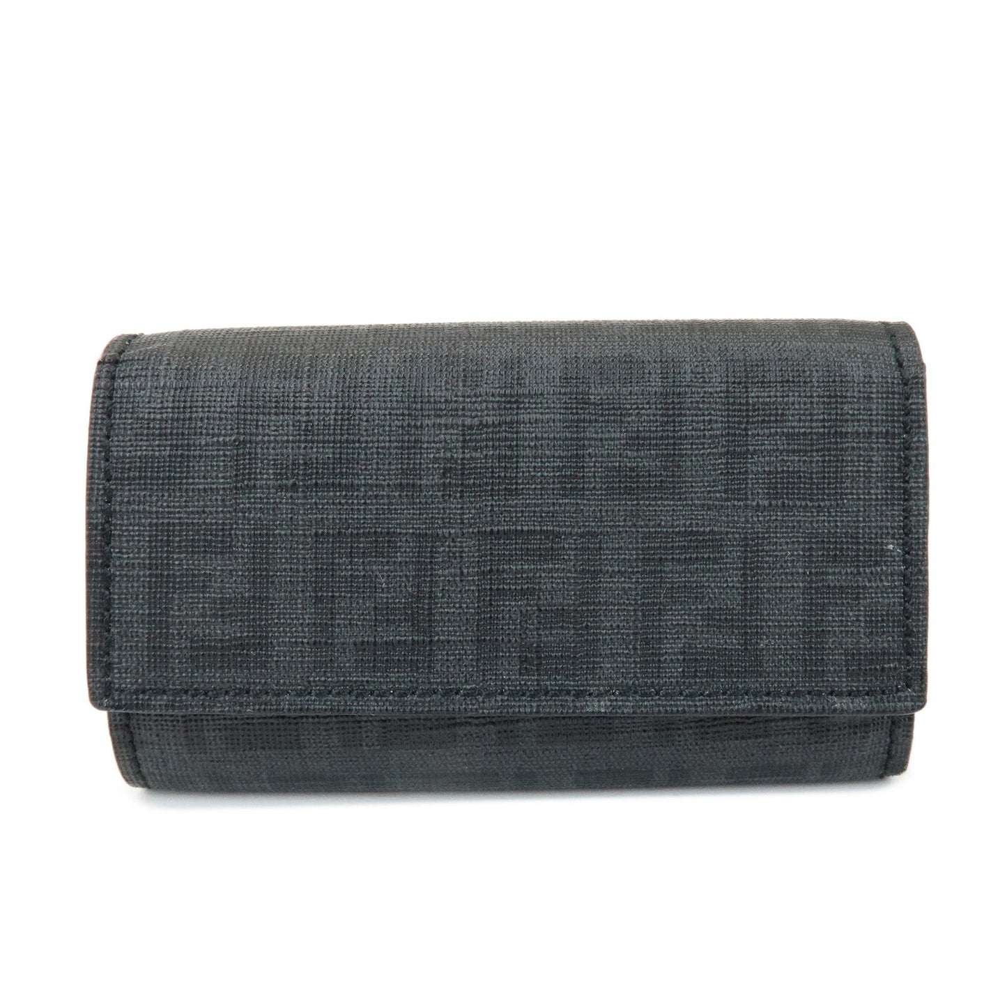 Zucca PVC 6 Rings Key Case Key Holder Canvas Black Jewelry
