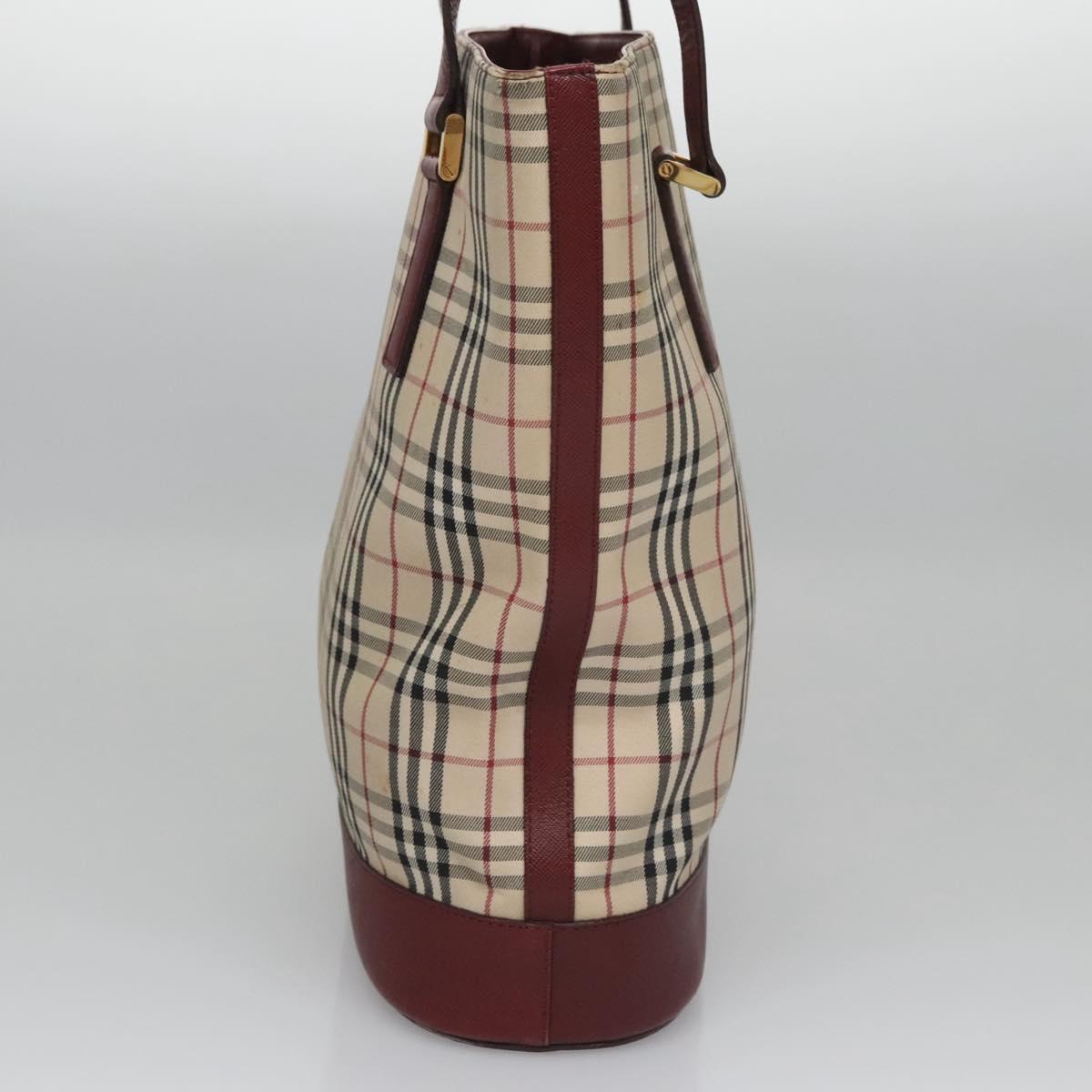 Burberry Nova Check Tote Bag Canvas Beige Tote Bag 138