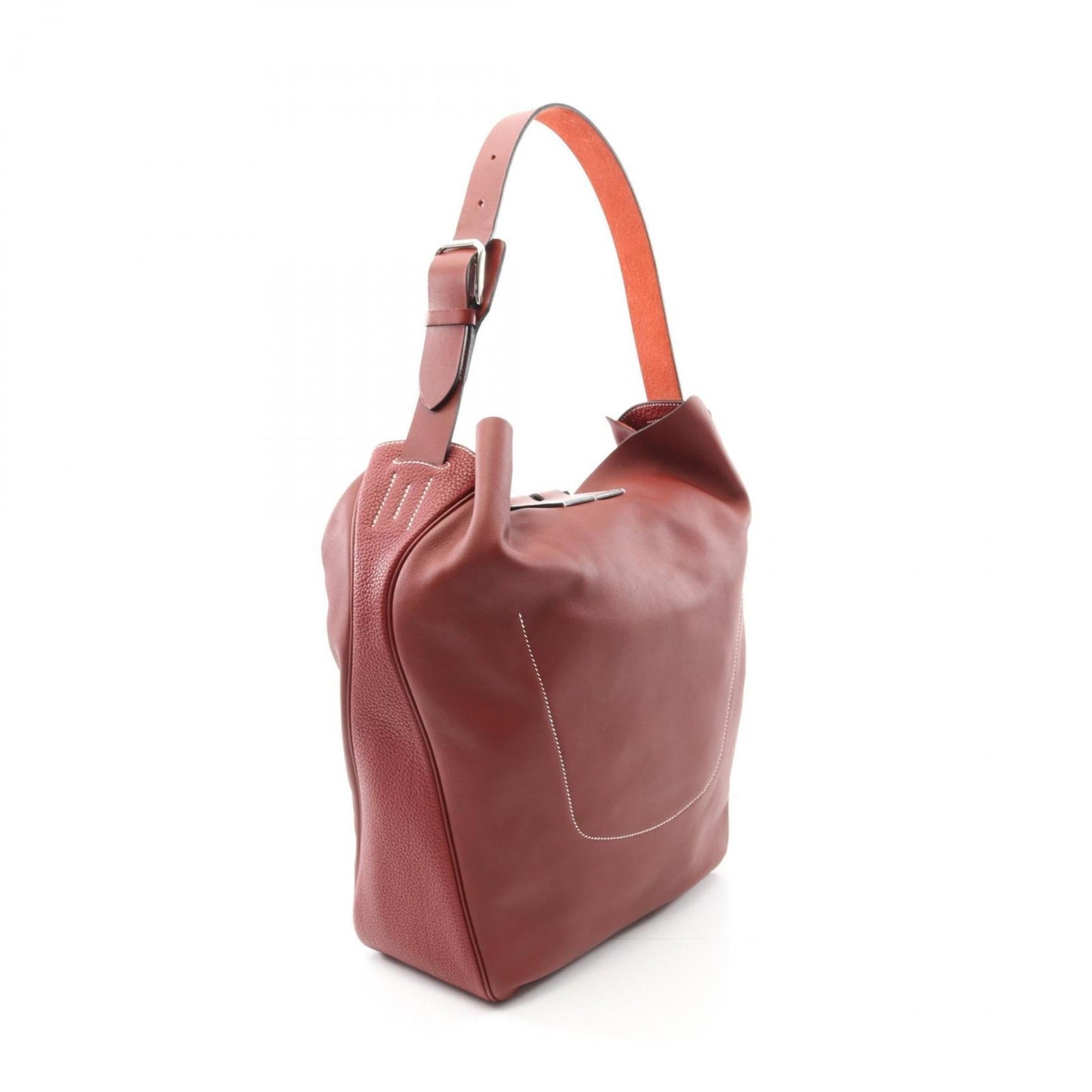 Hermes Bordeaux Taurillon Clemence Swift Shoulder Bag Leather