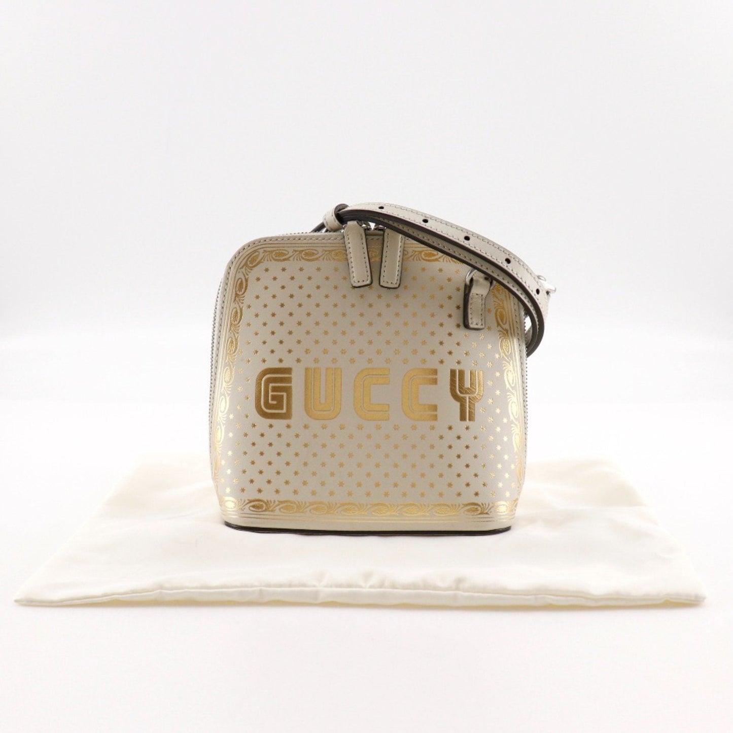 Gucci White Leather Shoulder Bag