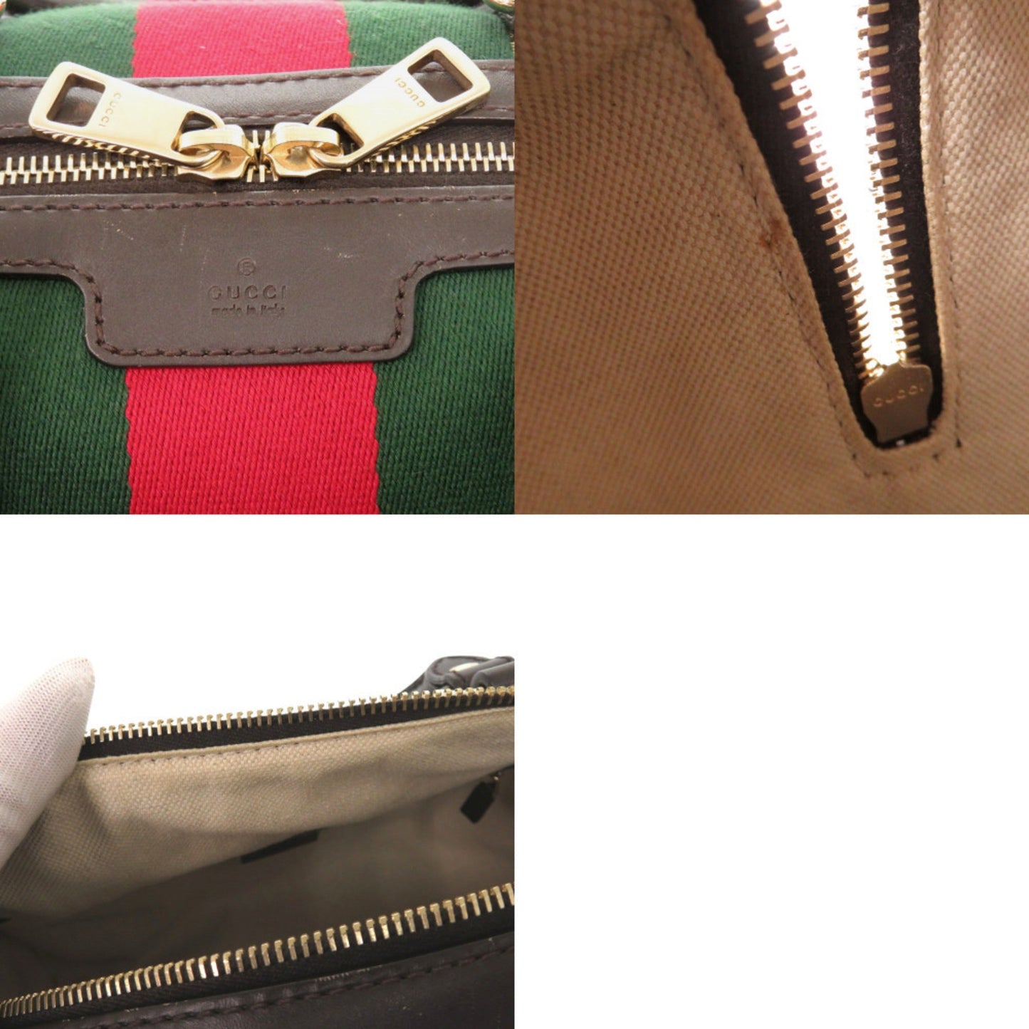Gucci Beige Gg Canvas Handbag