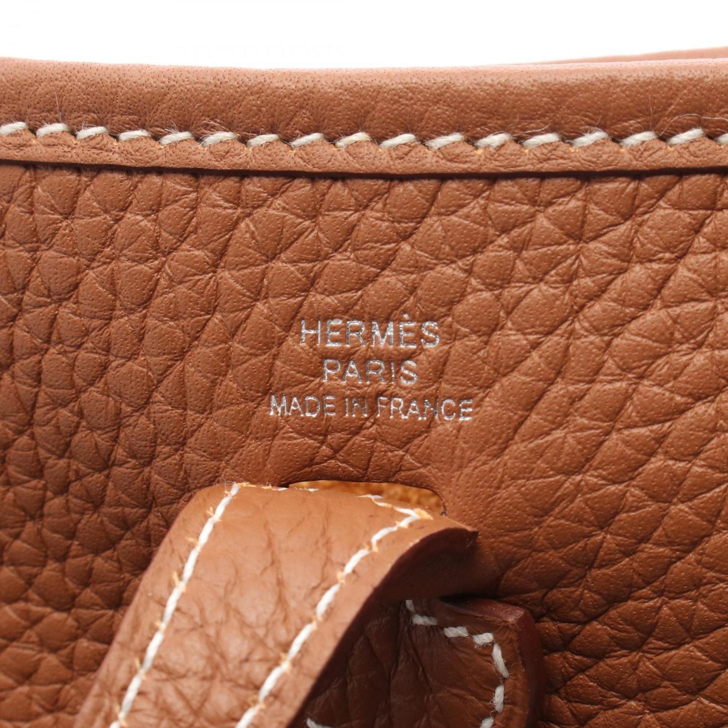 Hermes Evelyne Taurillon Clemence Shoulder Bag Leather Brown