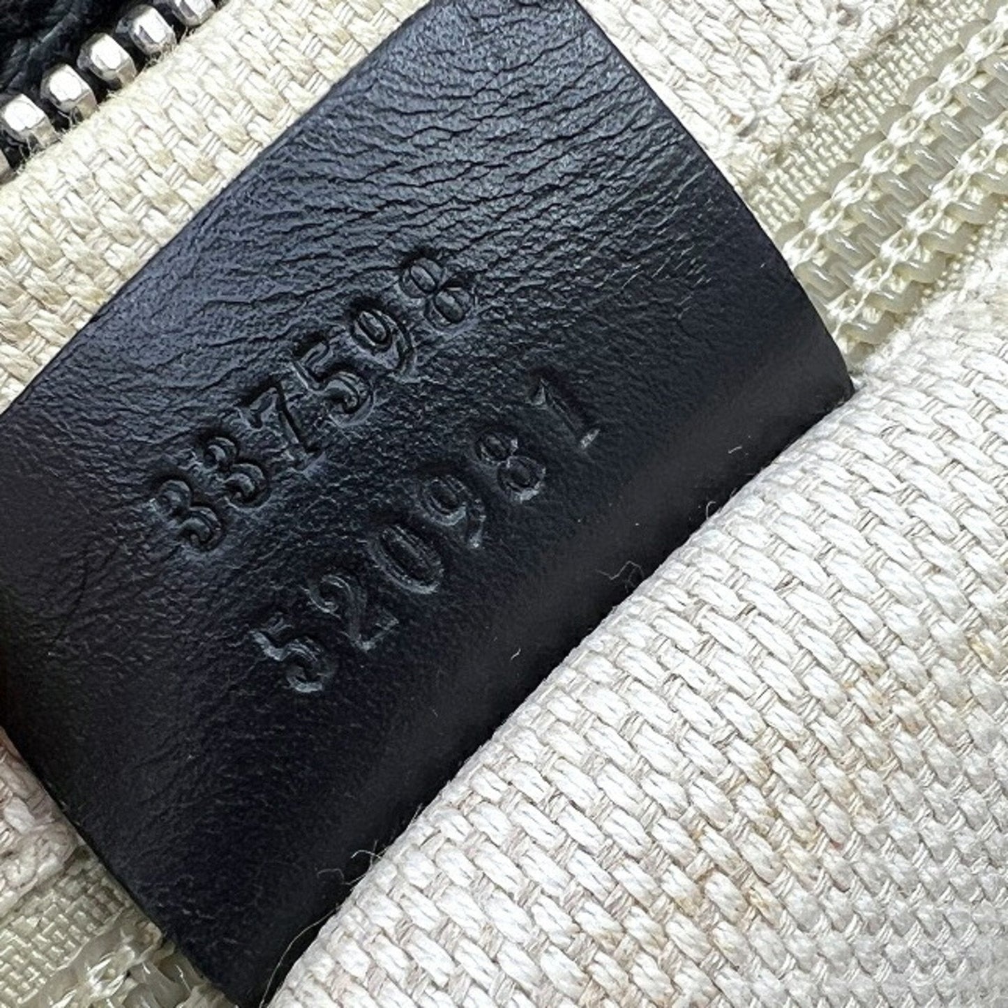 Gucci Black Gg Canvas Leather Shoulder Bag