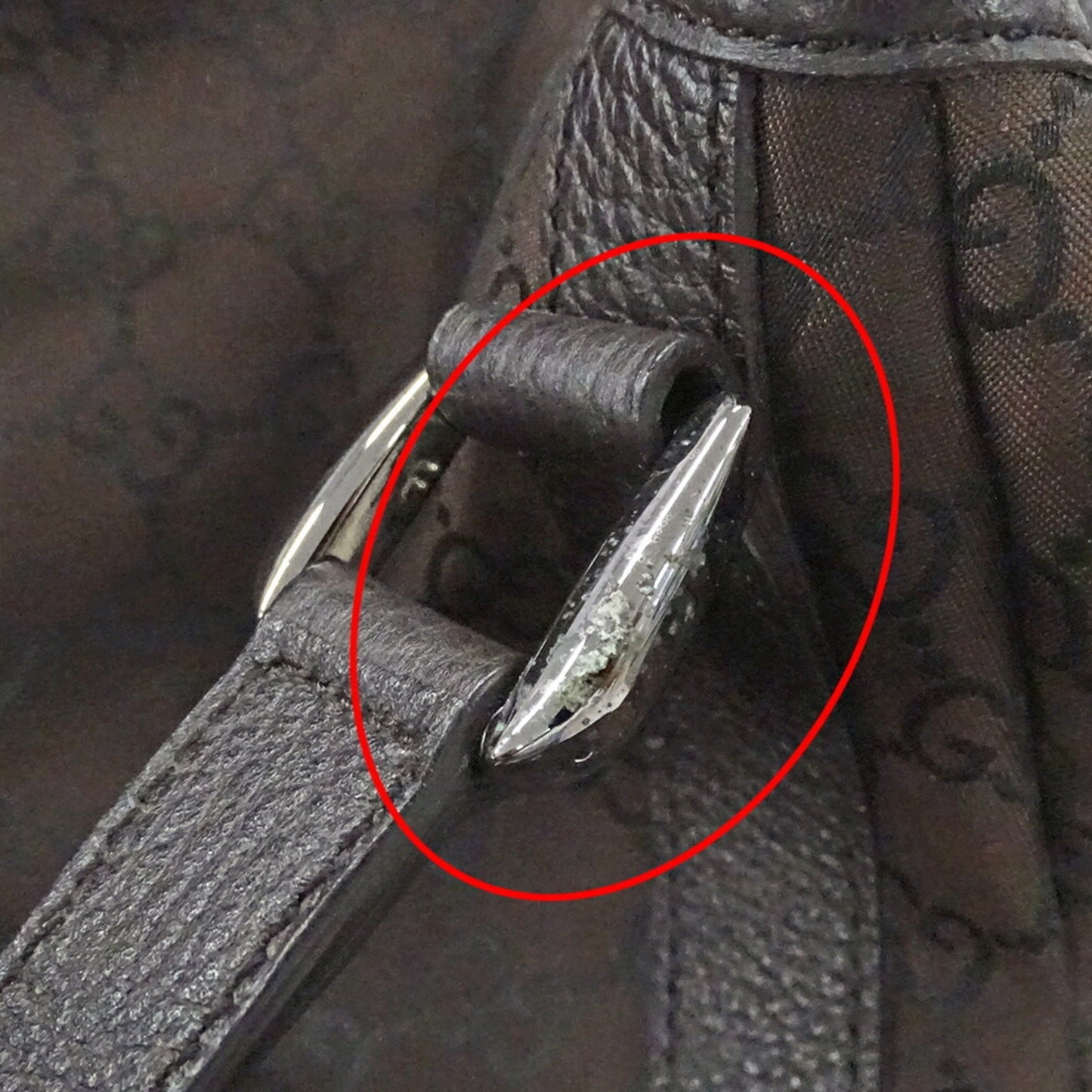 Gucci Abbey Dark Brown Nylon Shoulder Bag Tote Bag