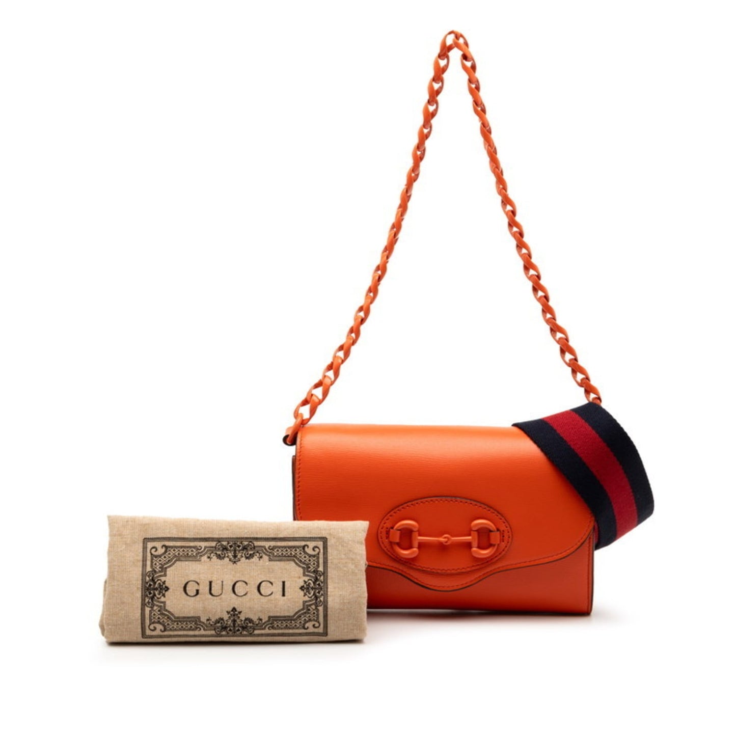 Gucci Orange Leather Shoulder Bag