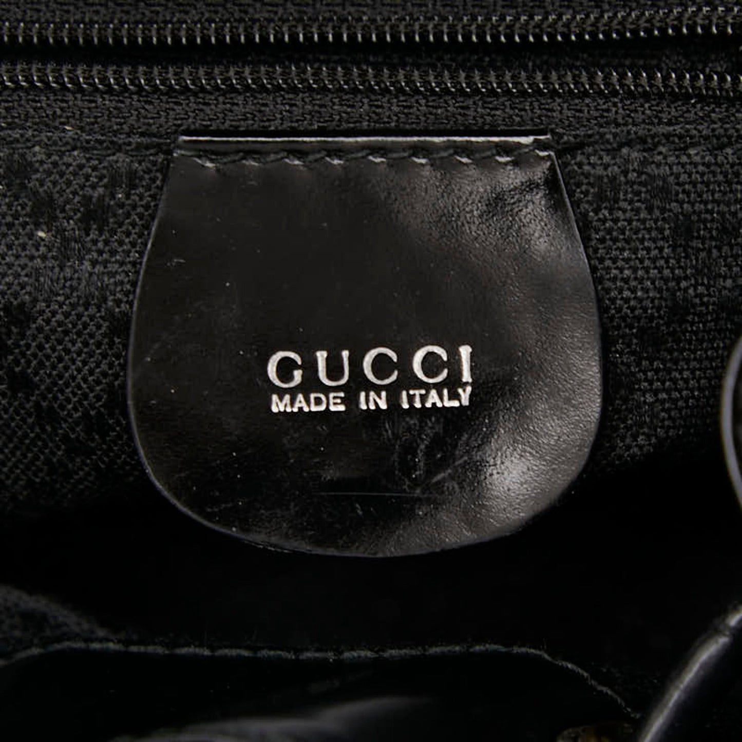 Gucci Black Nylon Leather Backpack