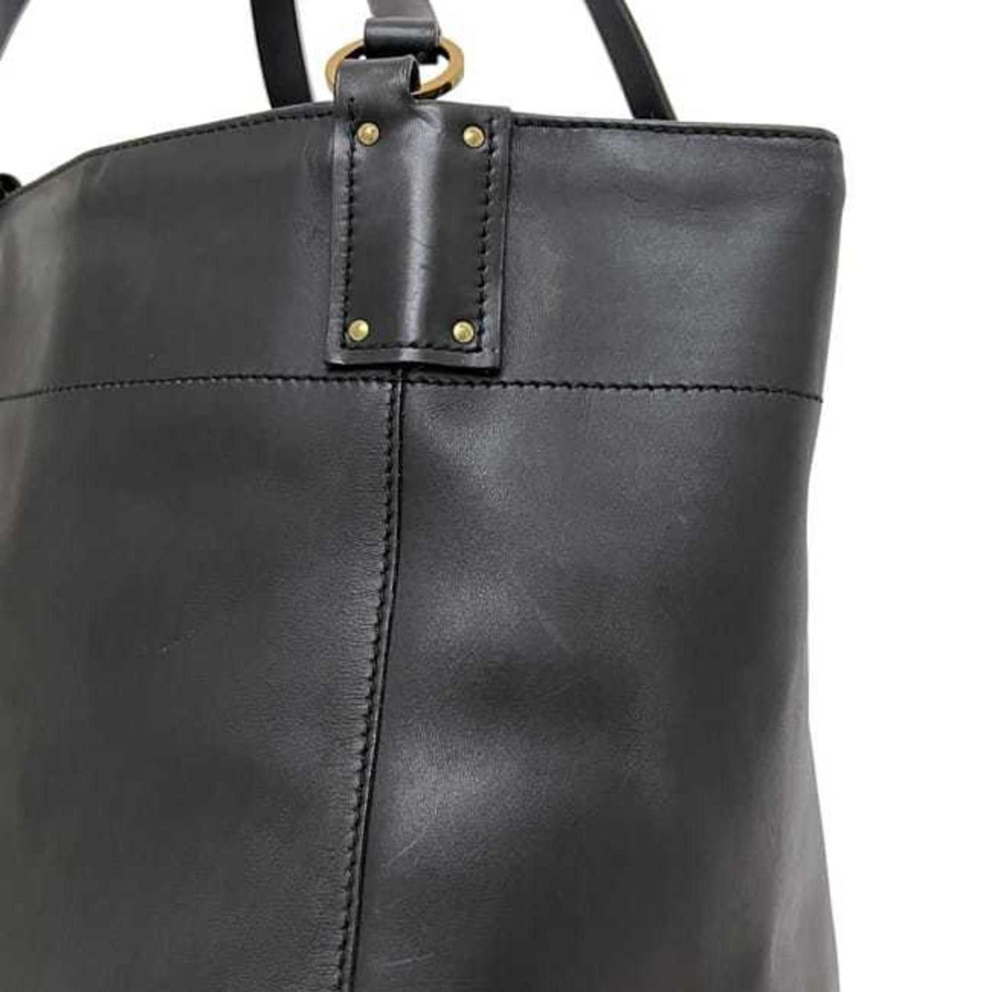 Gucci Black Leather Tote Bag