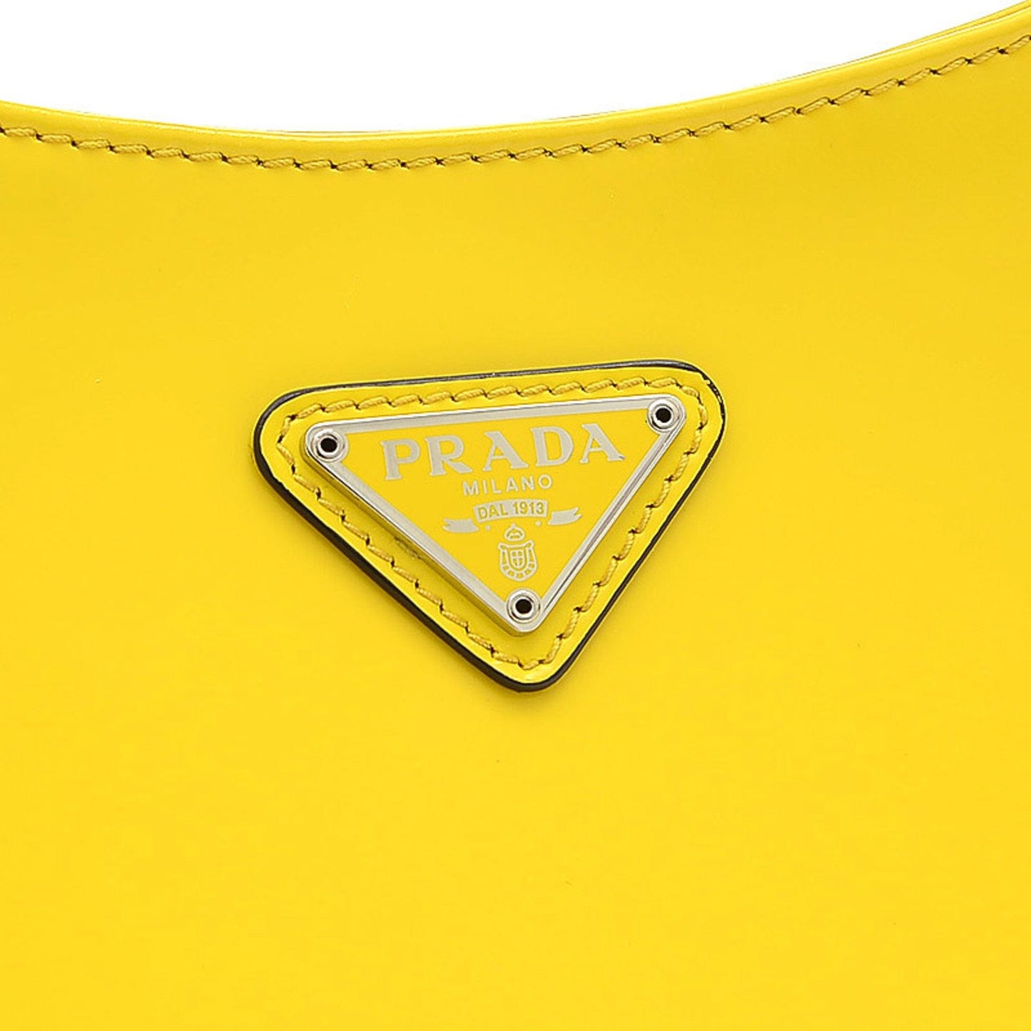Prada Cleo Shoulder Bag Bright Leather Yellow