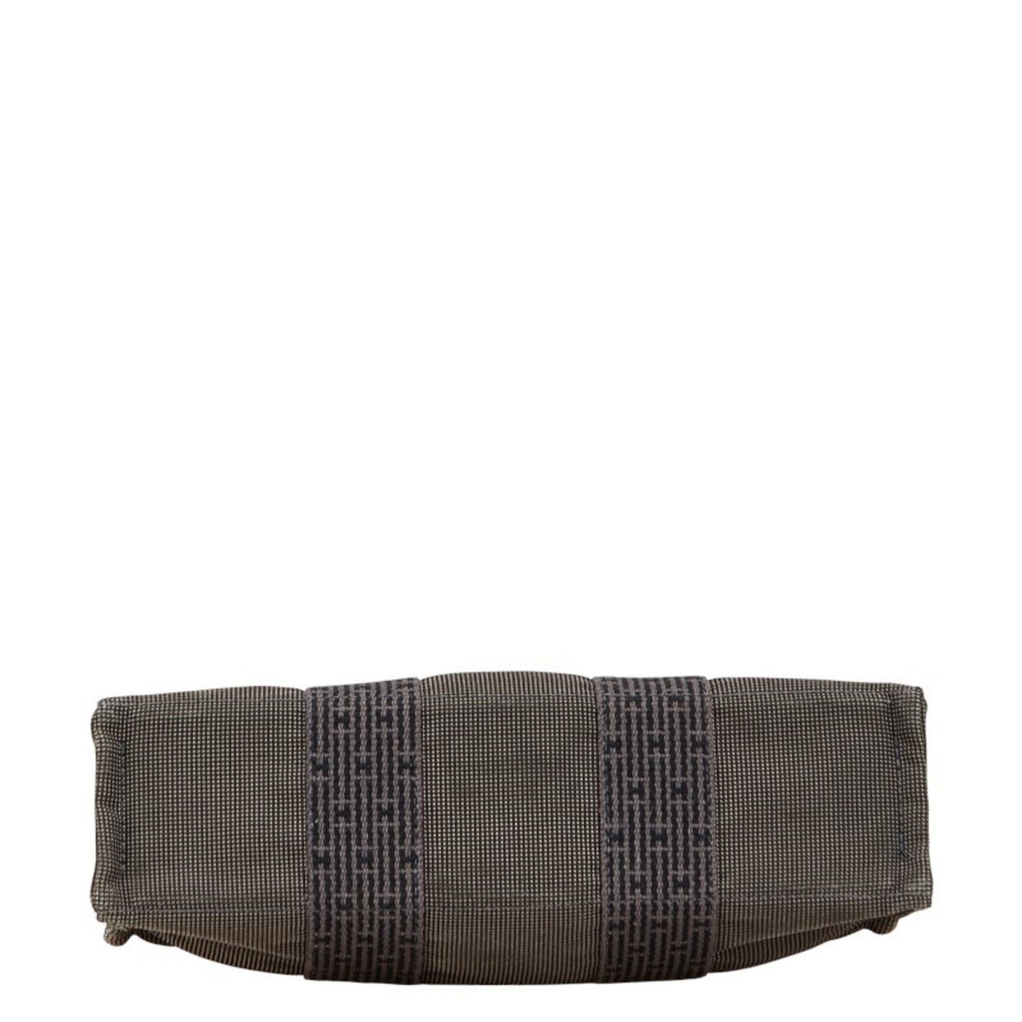 Hermes Her Line Handbag Tote Bag Canvas Black Gray