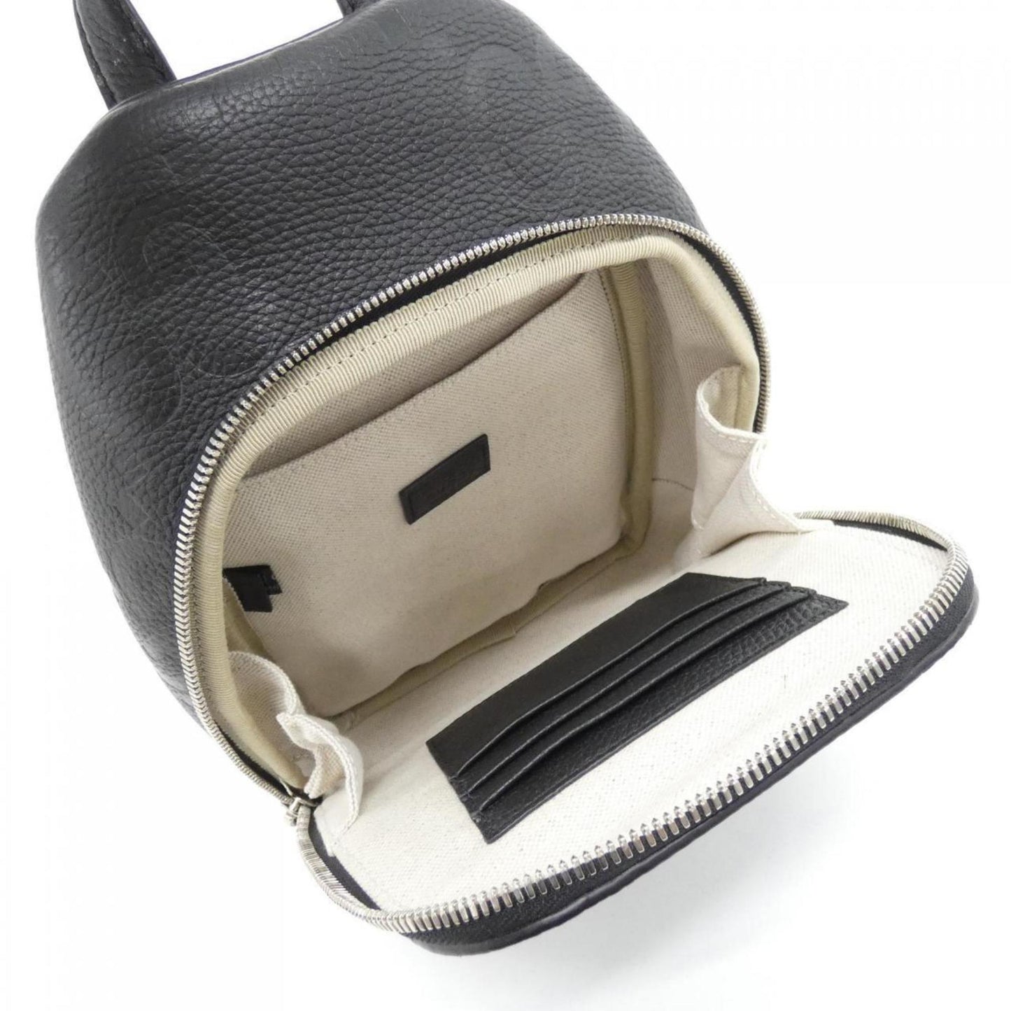 Gucci Black Gg Leather Shoulder Bag