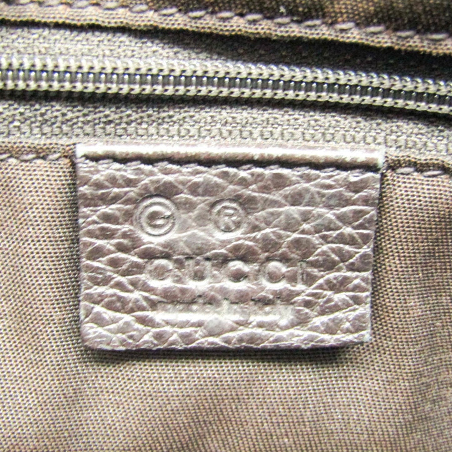 Gucci Gg Crystal Beige Dark Brown Leather Pvc Tote Bag