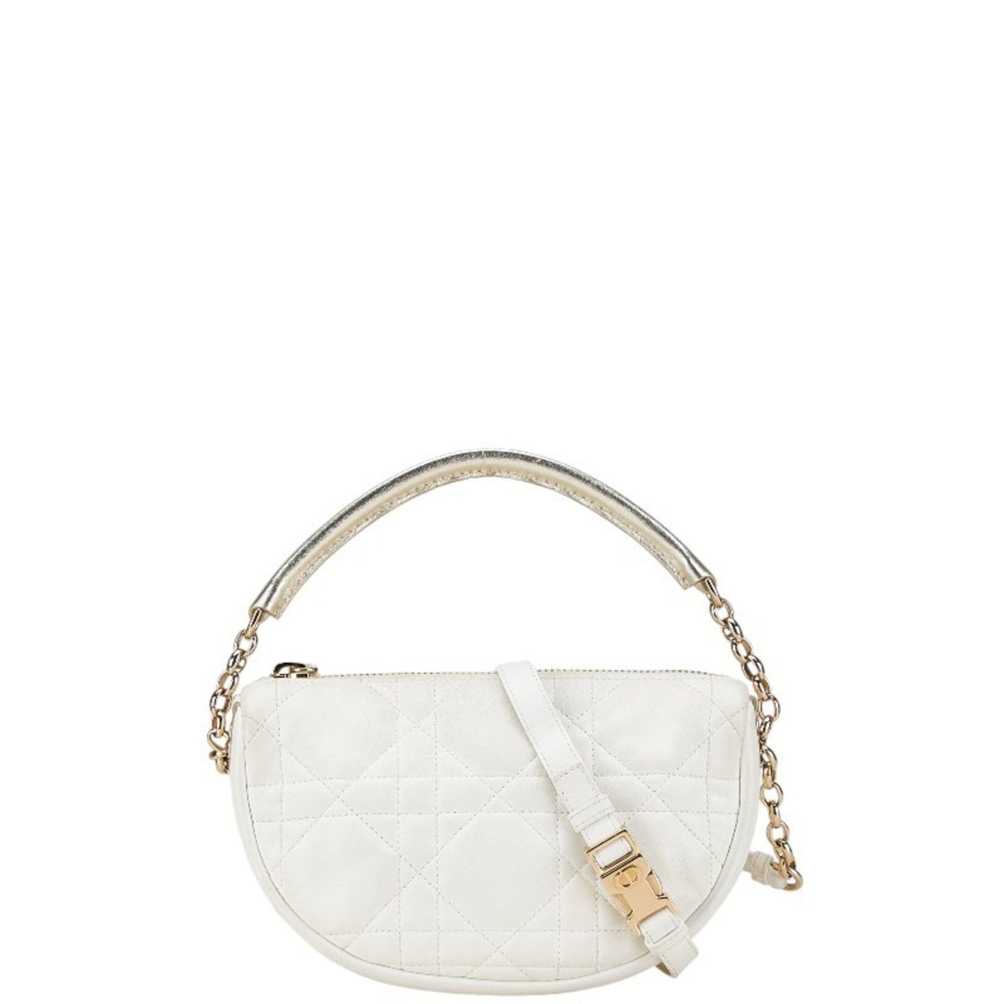 Dior Handbag Christian Shoulder Bag 4 Leather White