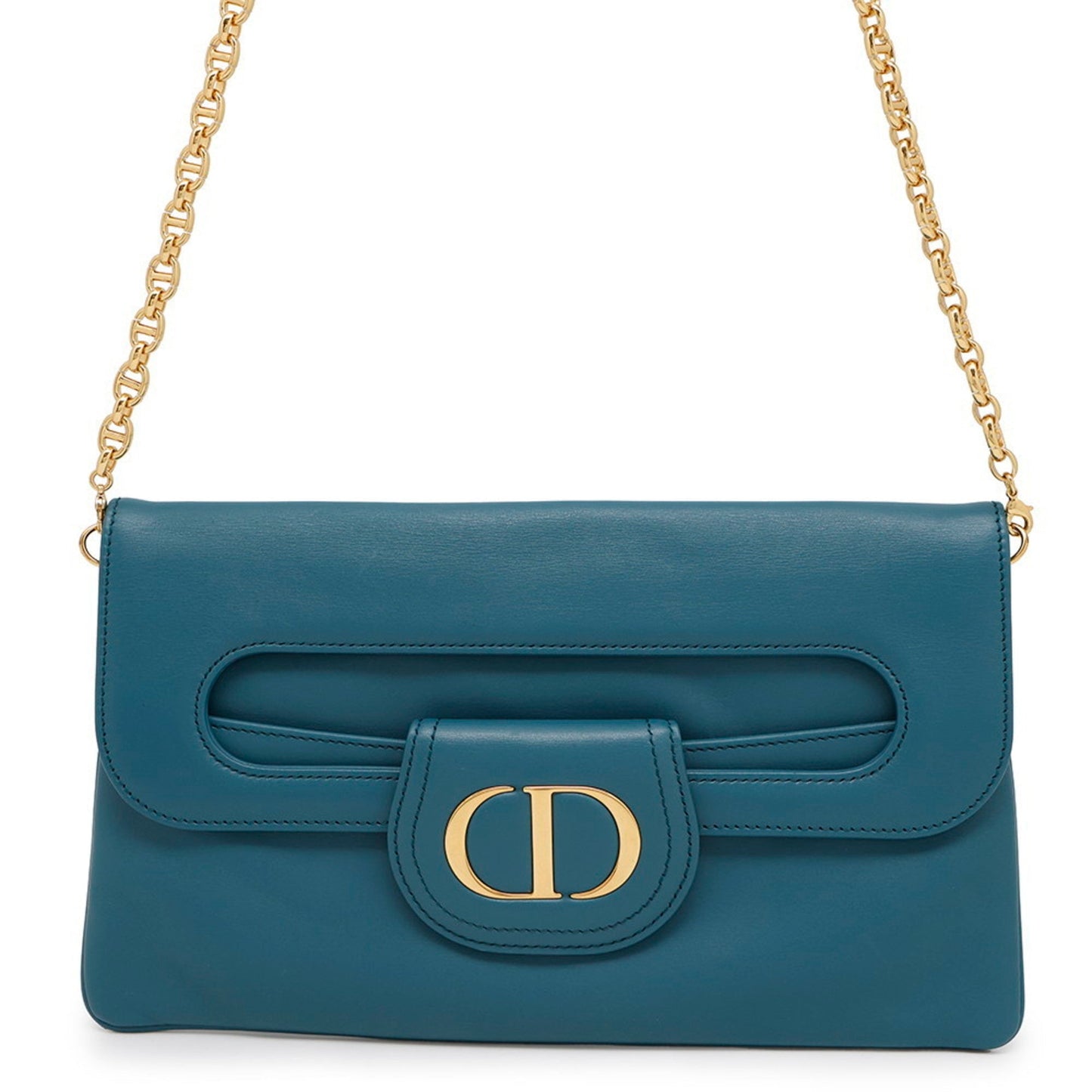 Dior Handbag Christian Shoulder Bag 2 Leather Blue